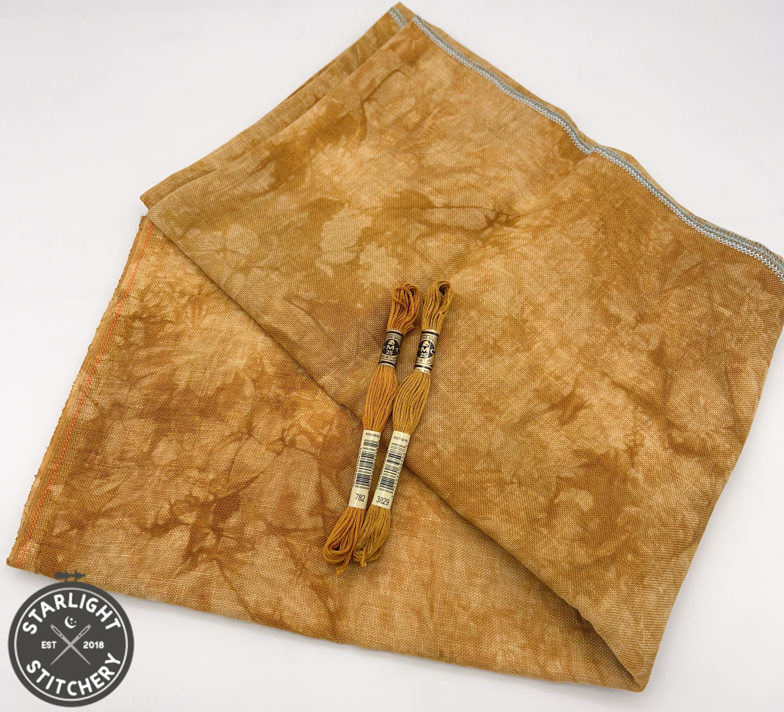 "Gold Rush" Hand Dyed Cross Stitch Fabric - BeStitchMe