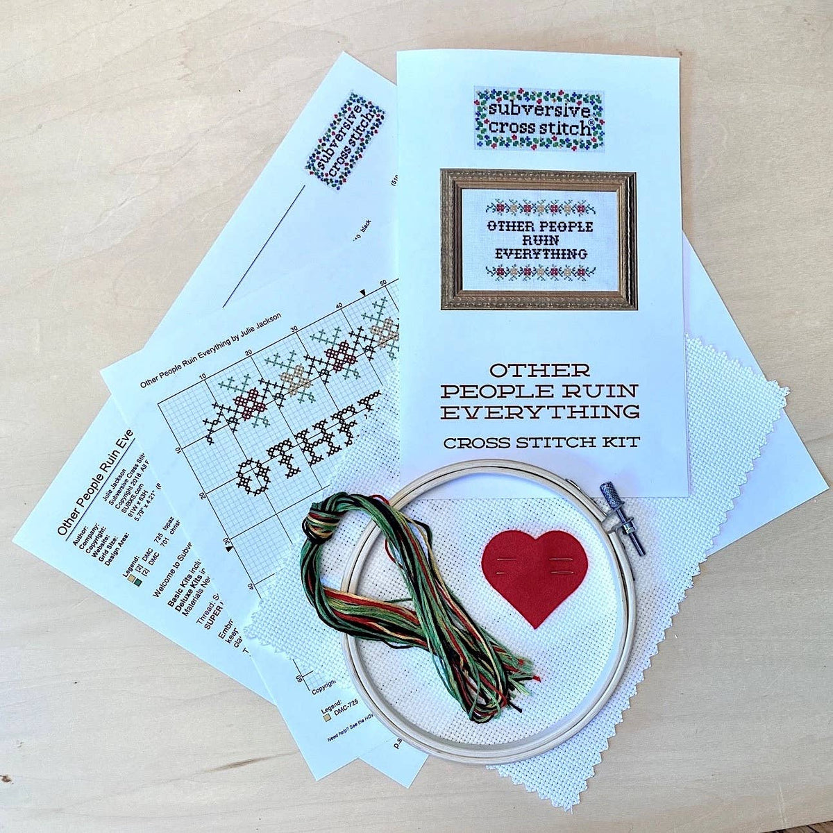 Any Room Can Be A Panic Room Deluxe Cross Stitch Kit - Subversive Cross Stitch
