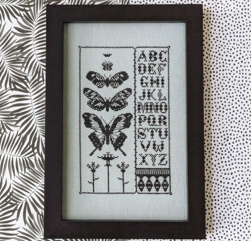 Black Butterfly Sampler - Shaded Stitchery - Cross Stitch Pattern