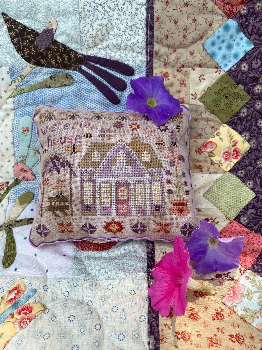 Wisteria House - Pansy Patch Quilts & Stitchery - Cross Stitch Pattern [Needlework Marketplace 2023 Exclusive]
