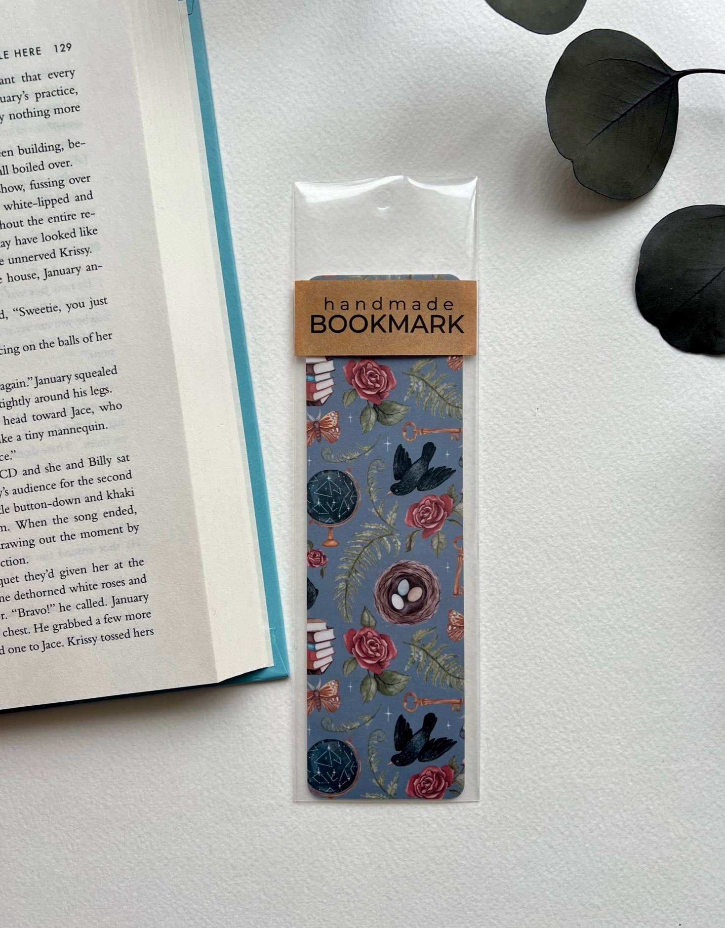 Dark Academia Bookmark - Fox & Fables - Stitch Box Vault