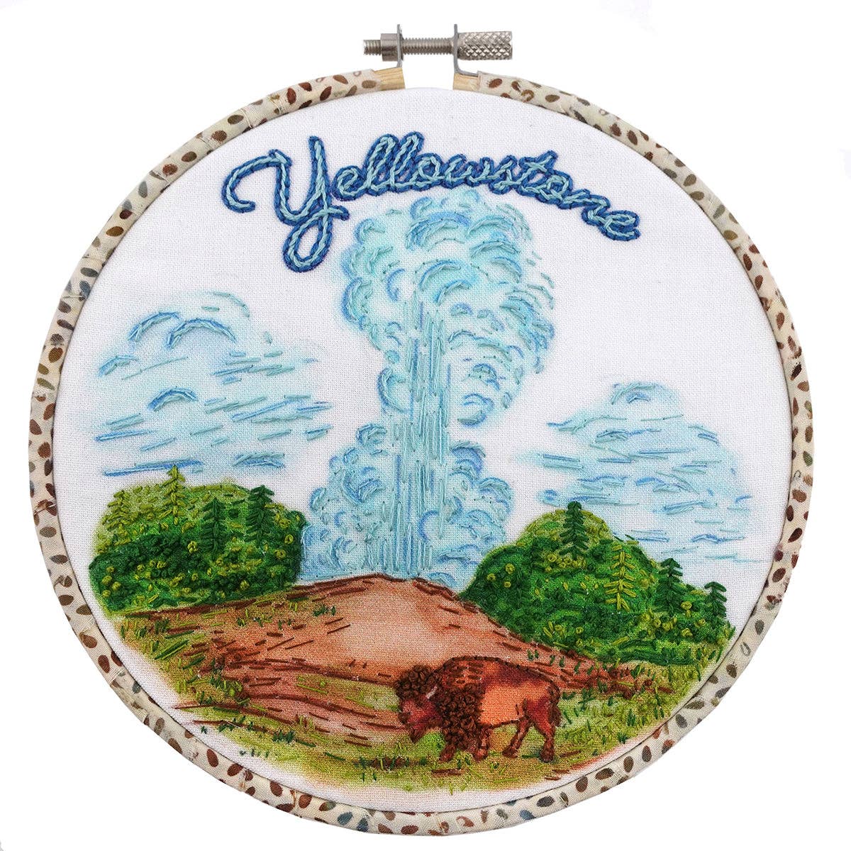 Yellowstone National Park Hand Embroidery Craft Kit