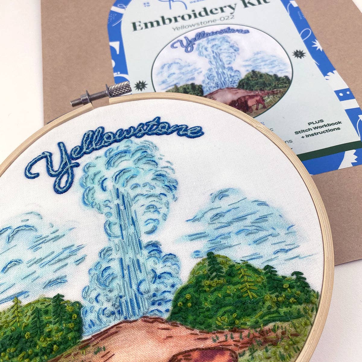 Yellowstone National Park Hand Embroidery Craft Kit