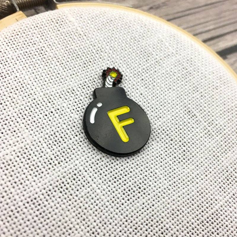 F-bomb Enamel Needle Minder - Snarky Crafter Designs