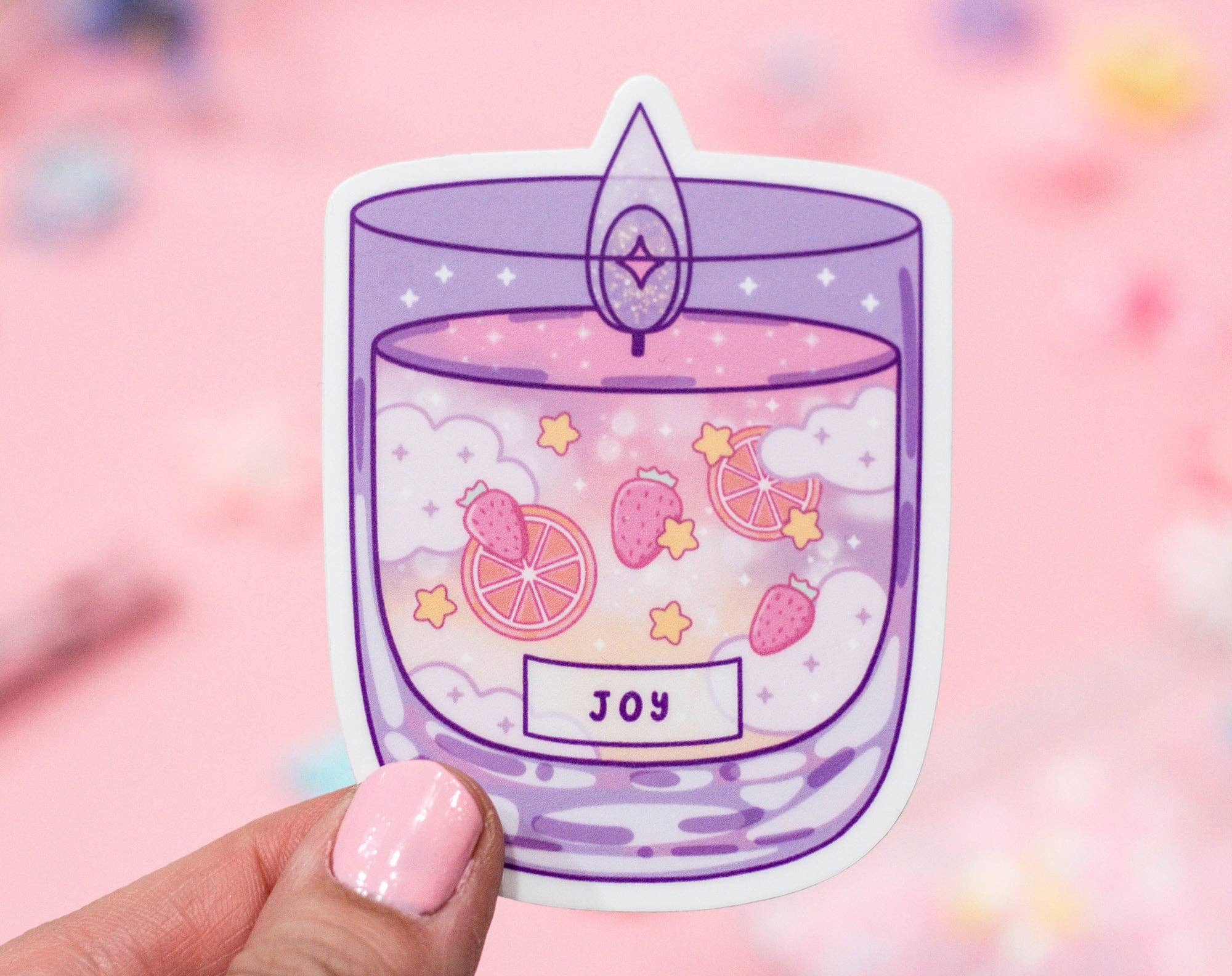 Growth Affirmation Candle Sticker - Unicorn Eclipse