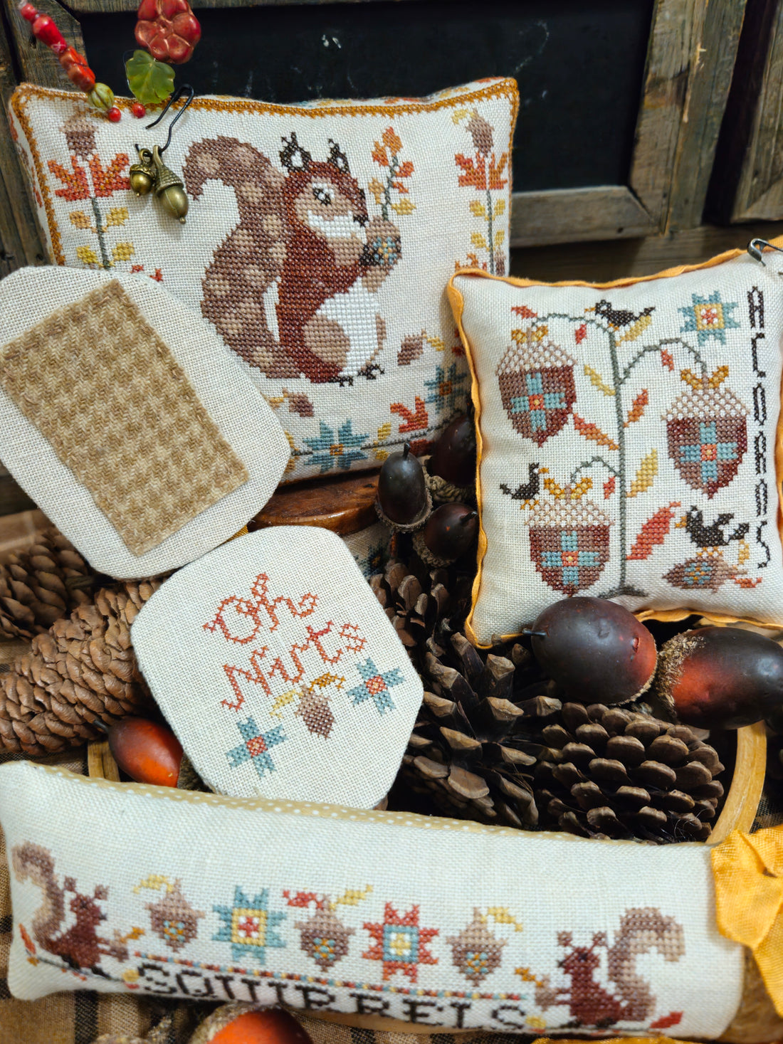 Acorn Thieves - Quaint Rose Needlearts - Cross Stitch Pattern [Needlework Marketplace 2025]