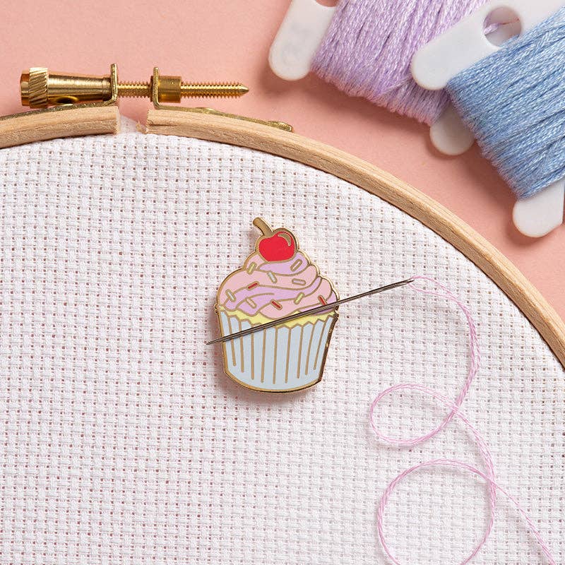 Cupcake Needle Minder - Caterpillar Cross Stitch - Notions