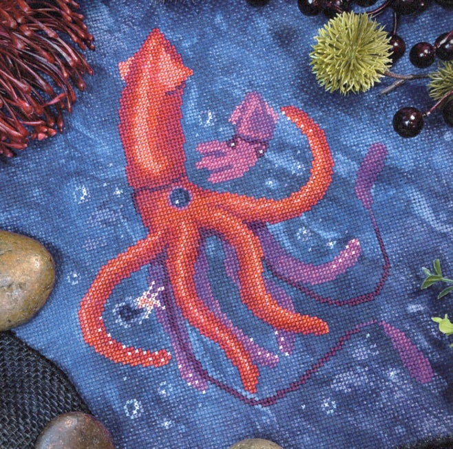 Cephalopod Family - The Stitch Crypt - Cross Stitch Pattern