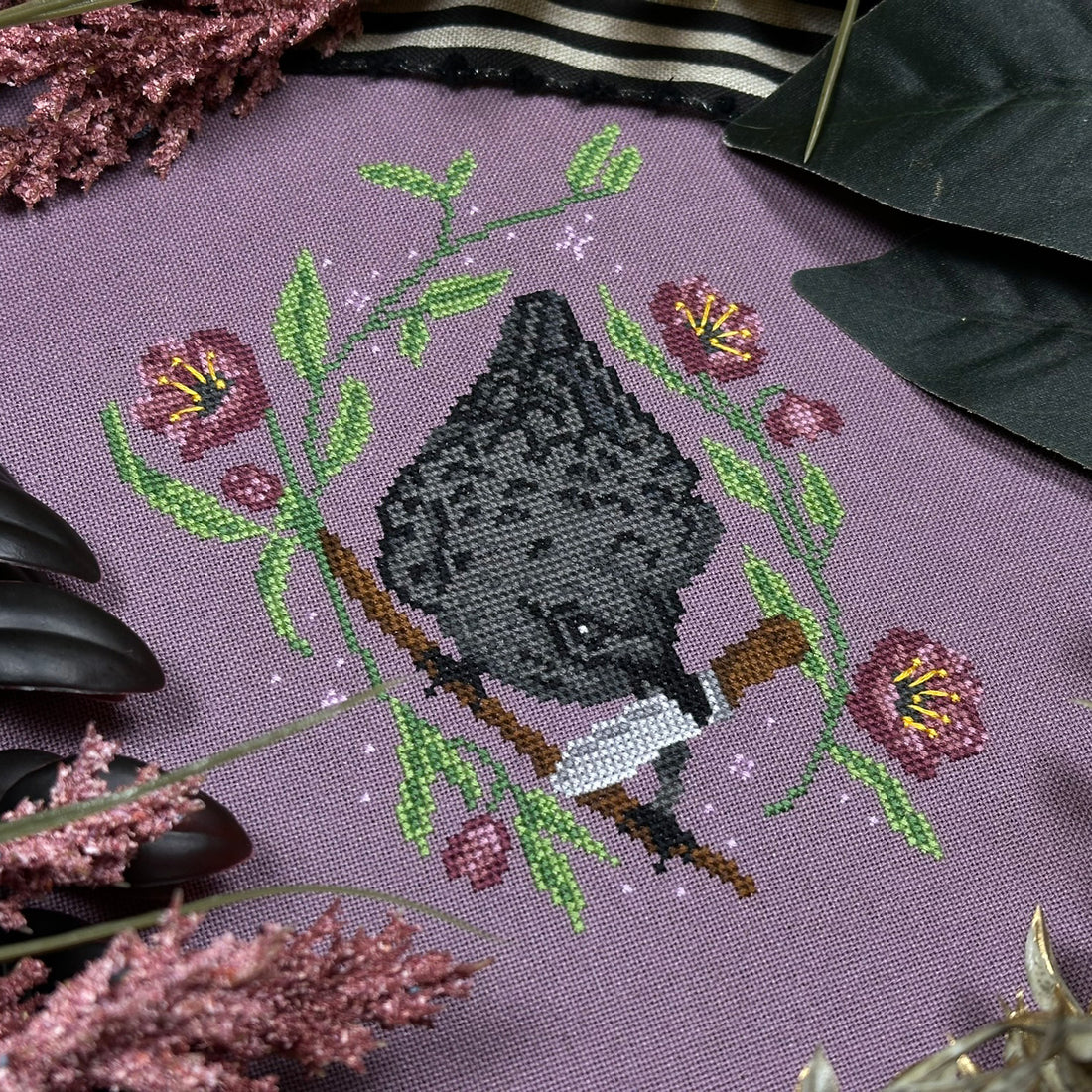Hellebore and Crow - The Stitch Crypt - Cross Stitch Pattern