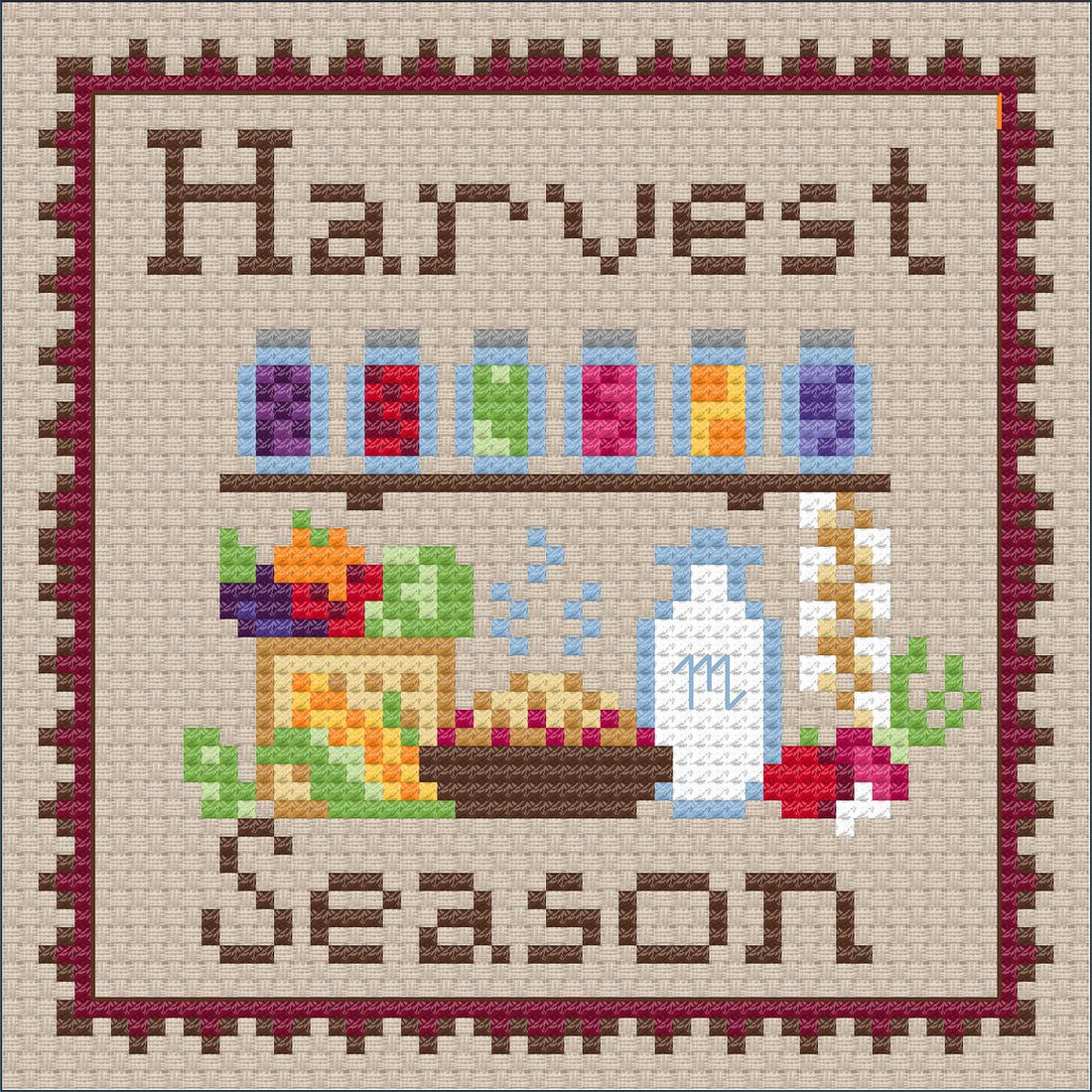 Harvest Season - World on a String by Dara - Cross Stitch Pattern [Needlework Marketplace 2023 Exclusive]