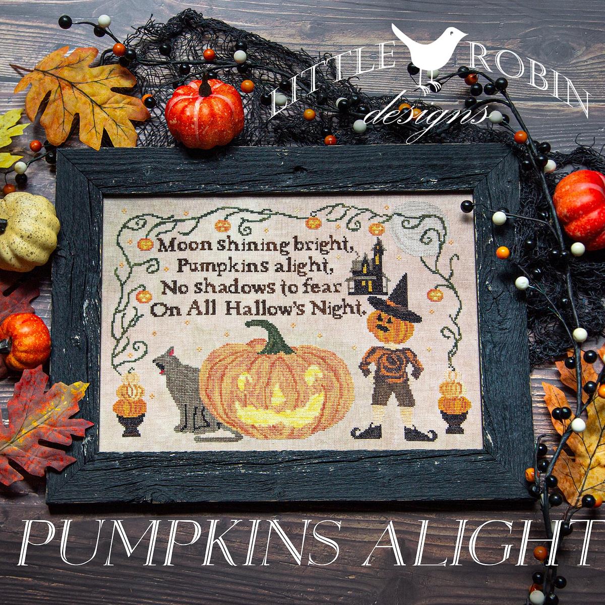 Pumpkins Alight - Little Robin Designs - Cross Stitch Pattern [Needlework Marketplace 2023 Exclusive]