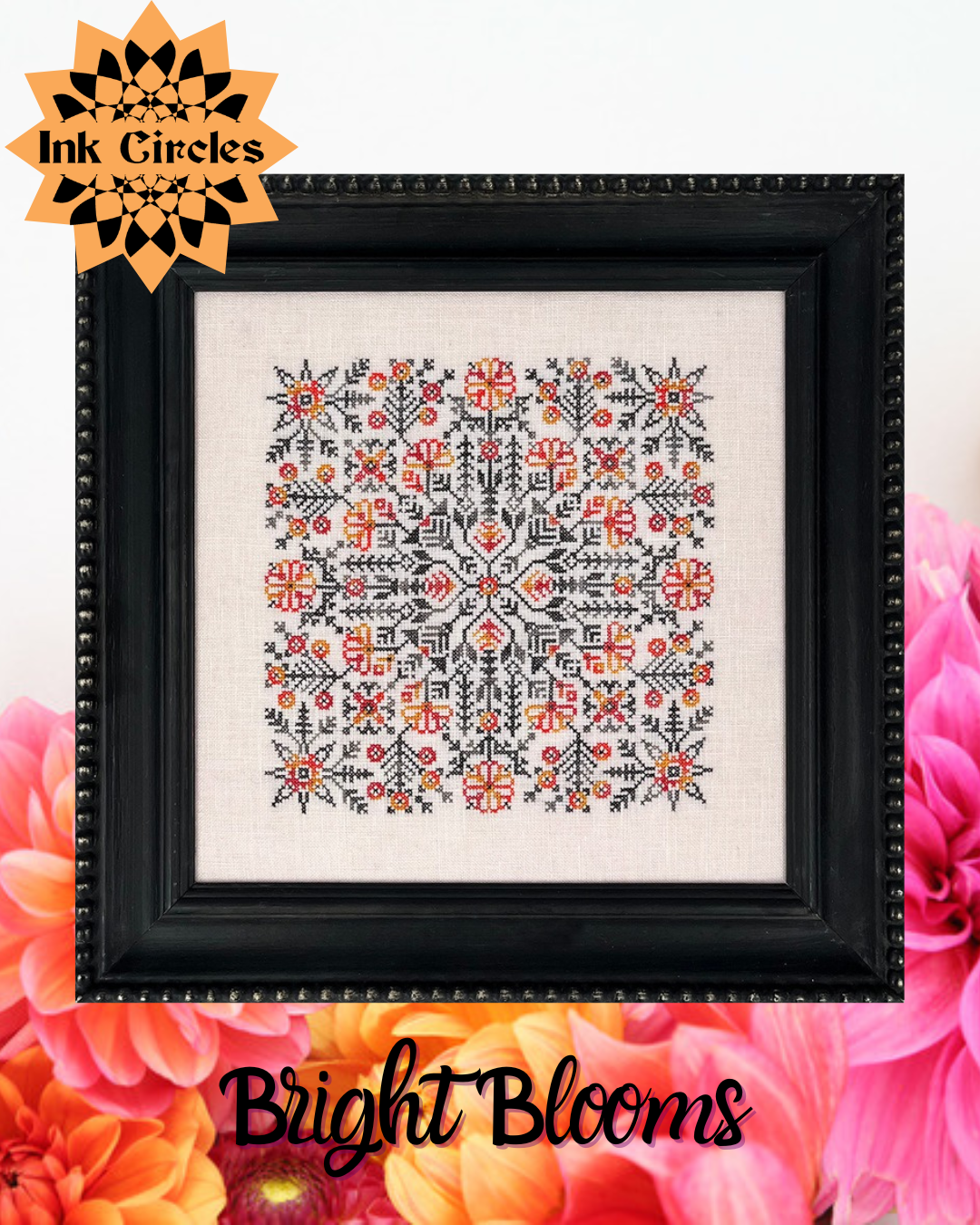 Bright Blooms - Ink Circles - Cross Stitch Pattern [Nashville 2026]