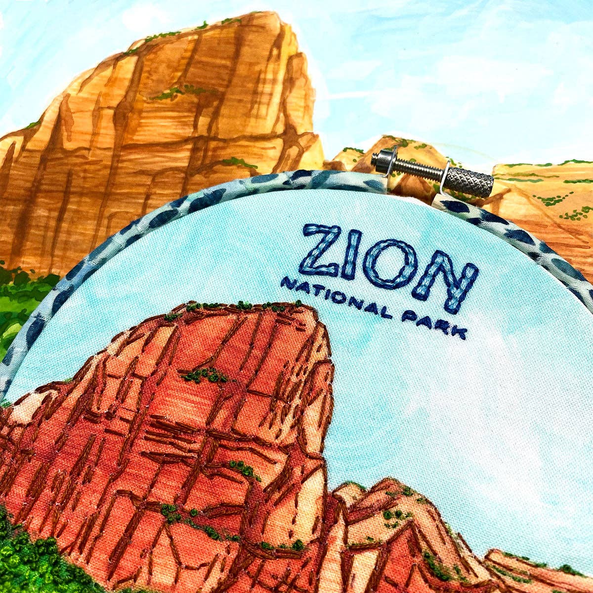 Zion National Park Hand Embroidery Craft Kit