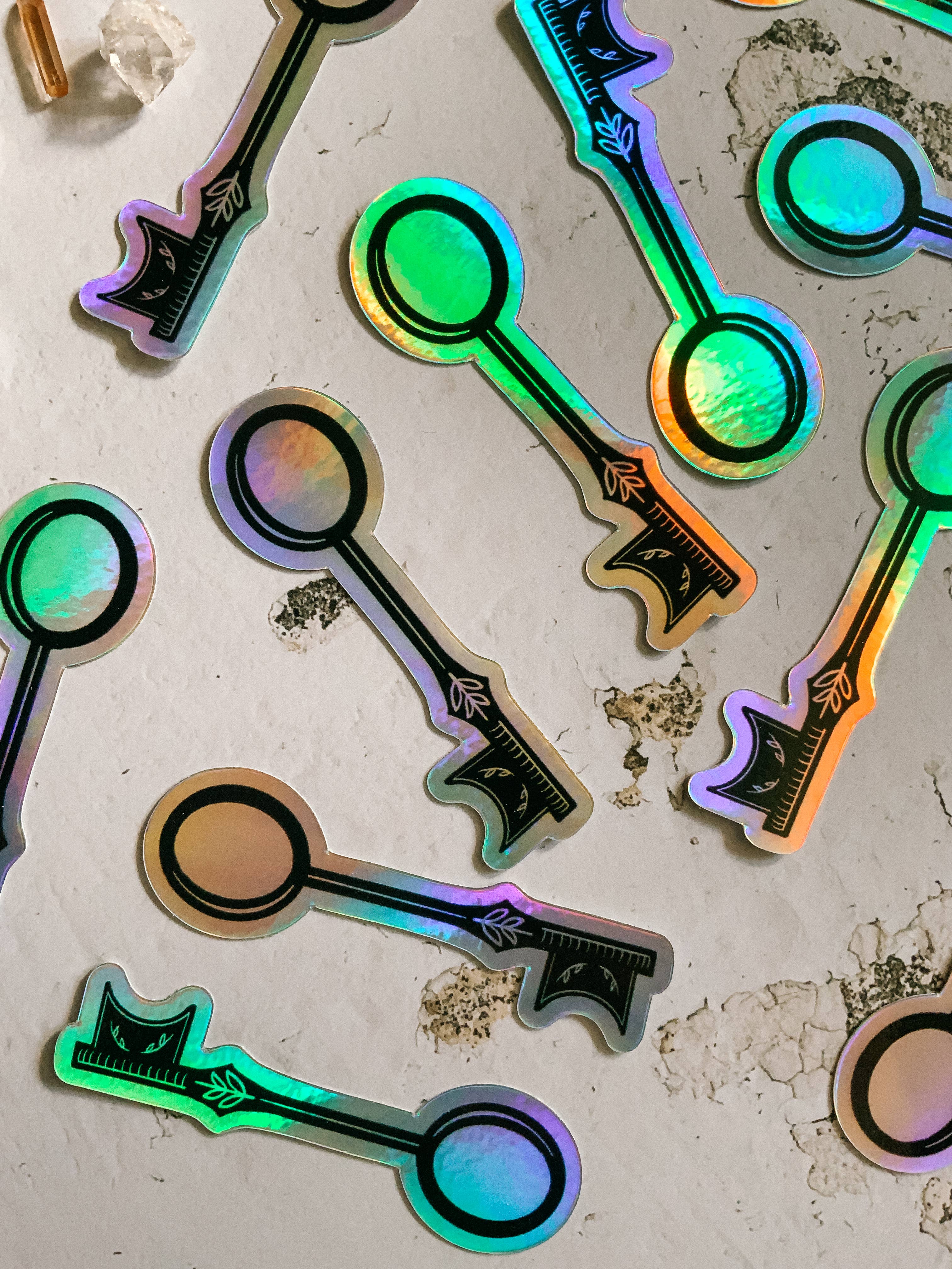 Manor Key Holographic Sticker - Lantern Print Co.