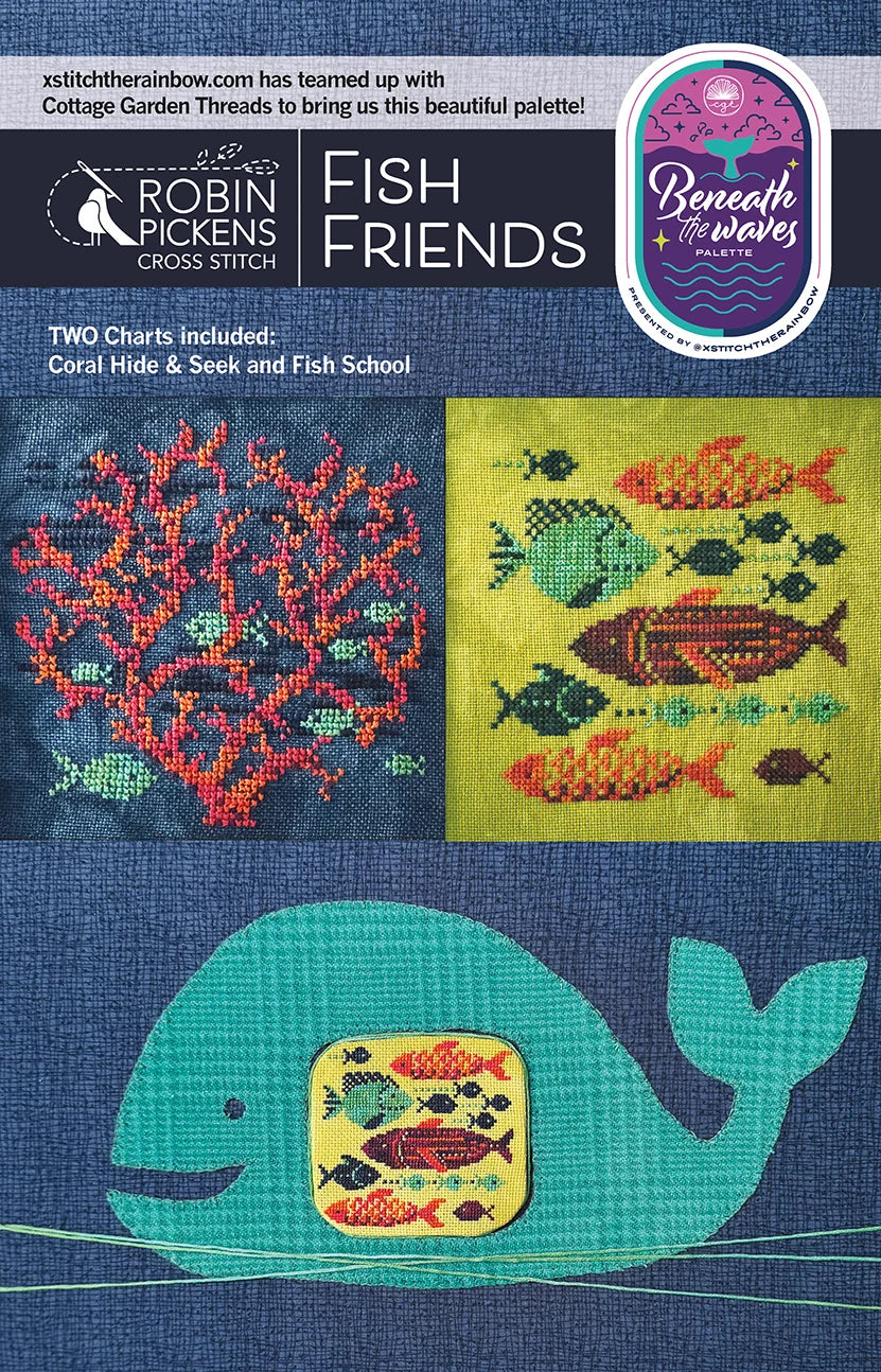 Fish Friends (Beneath the Waves) - Robin Pickens - Cross Stitch Pattern [Nashville 2026]