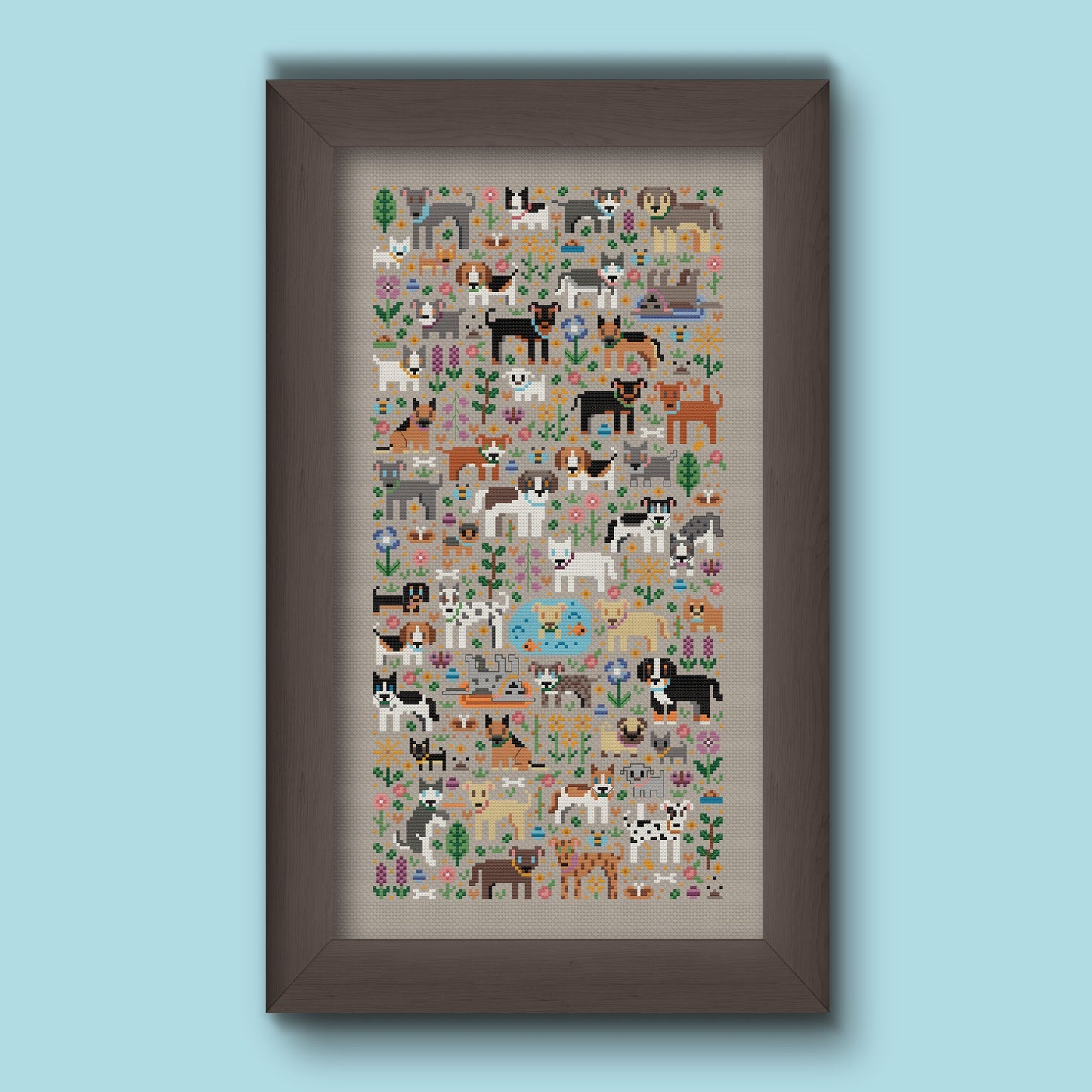 Dog Park - Una Buena Pieza - Cross Stitch Pattern