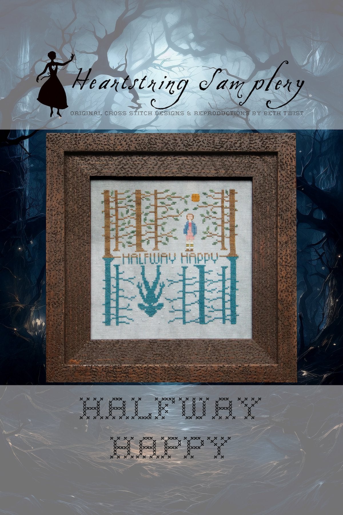 Halfway Happy - Heartstring Samplery - Cross Stitch Pattern [Needlework Marketplace 2025]