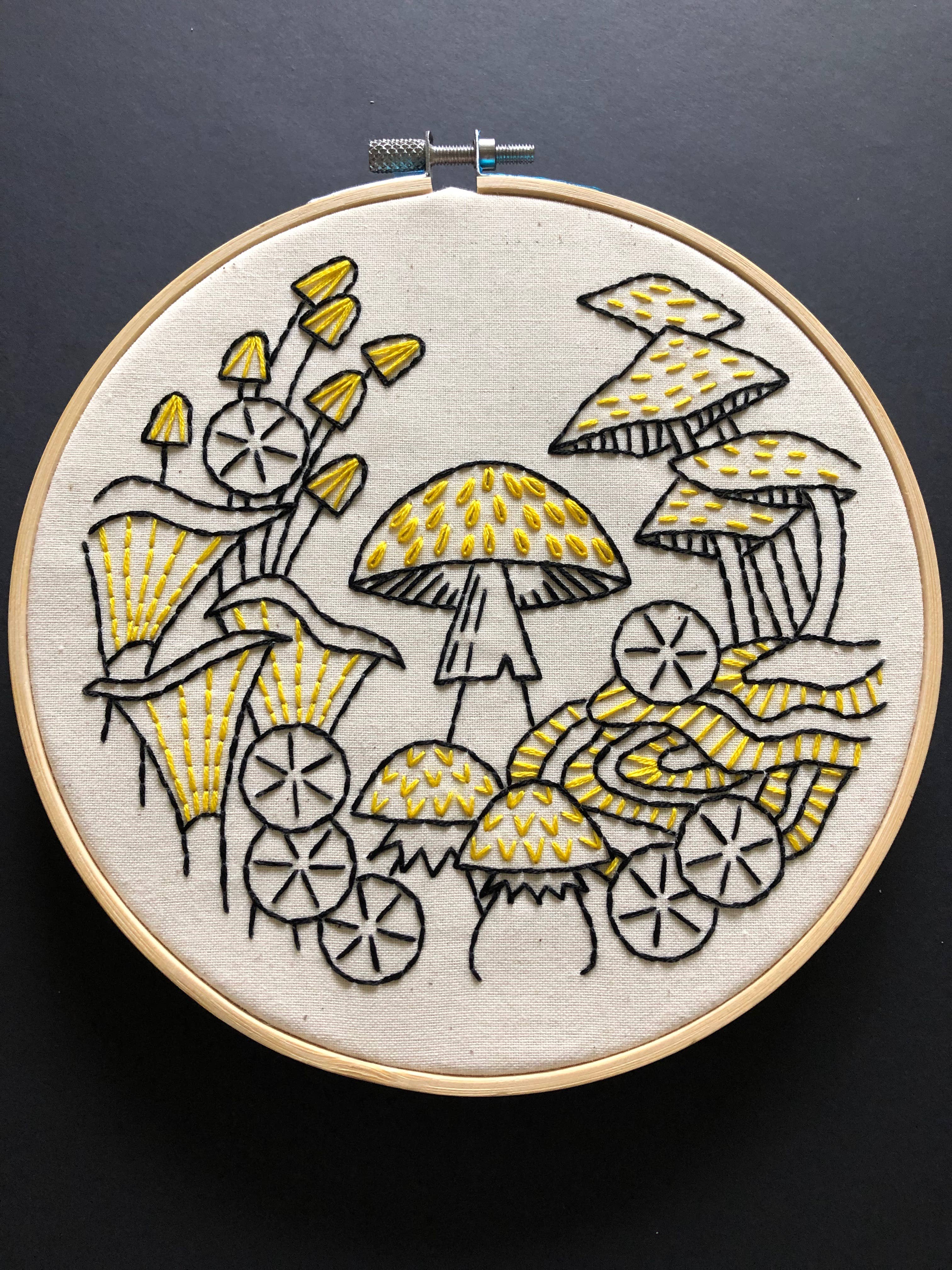 Mushrooms Embroidery Kit - Hook, Line, & Tinker