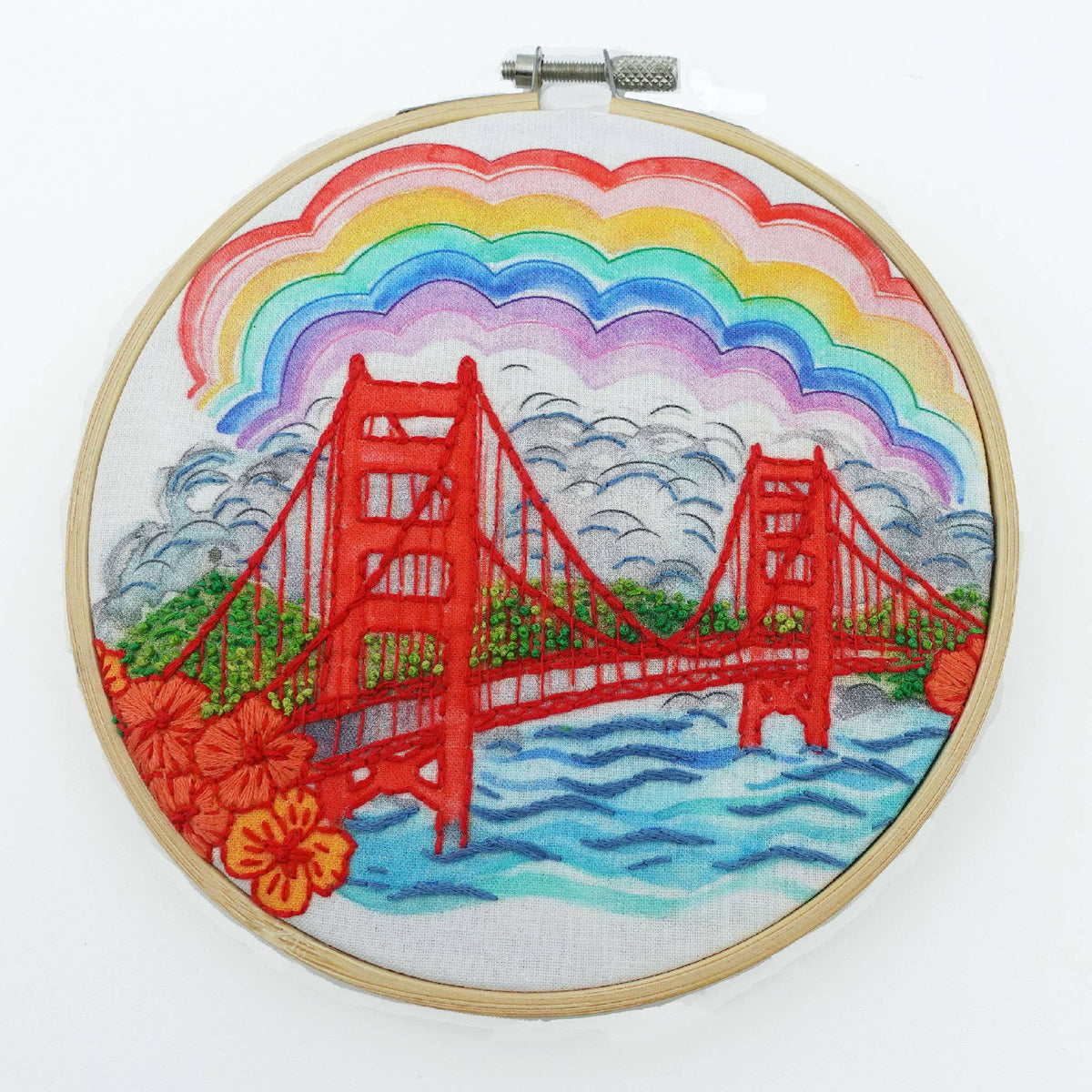 Meet Me in San Francisco Golden Gate Bridge Embroidery Kit