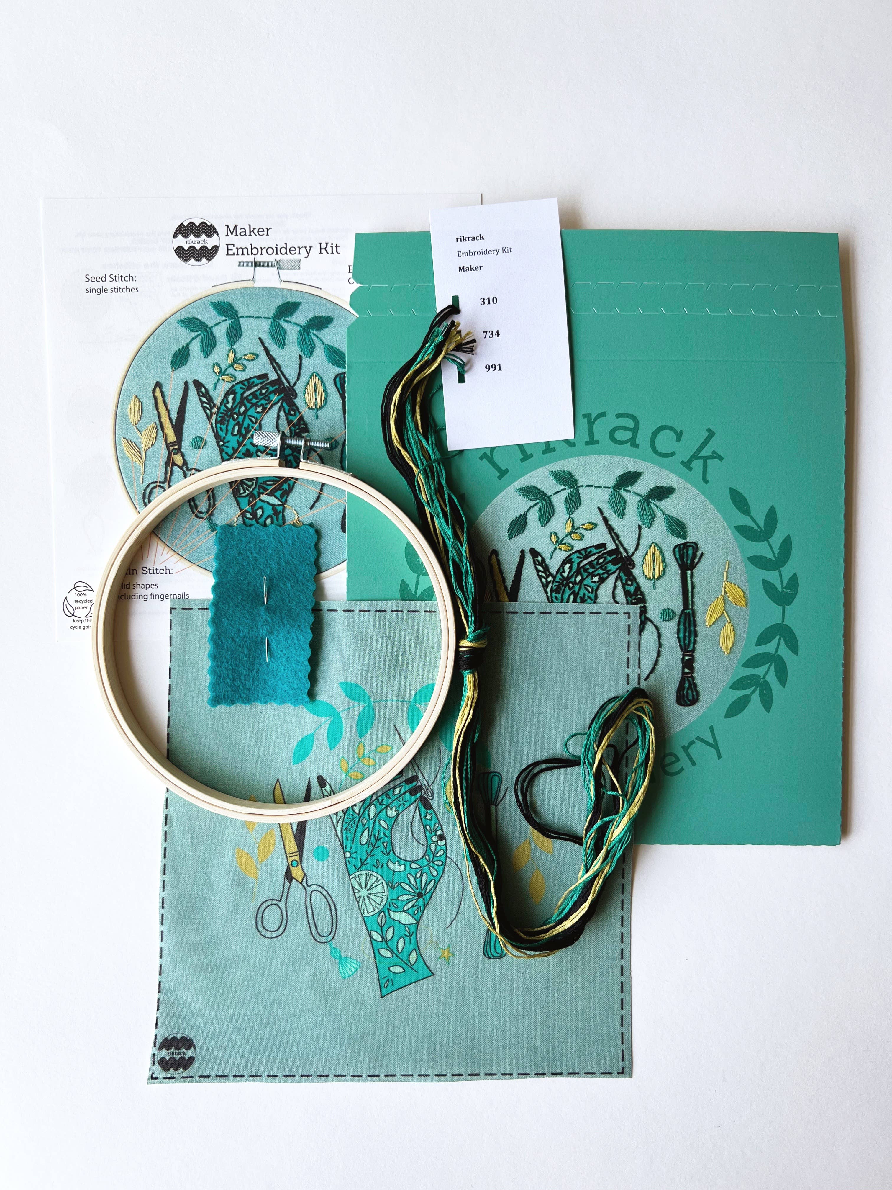 Maker Embroidery Kit - Rikrack
