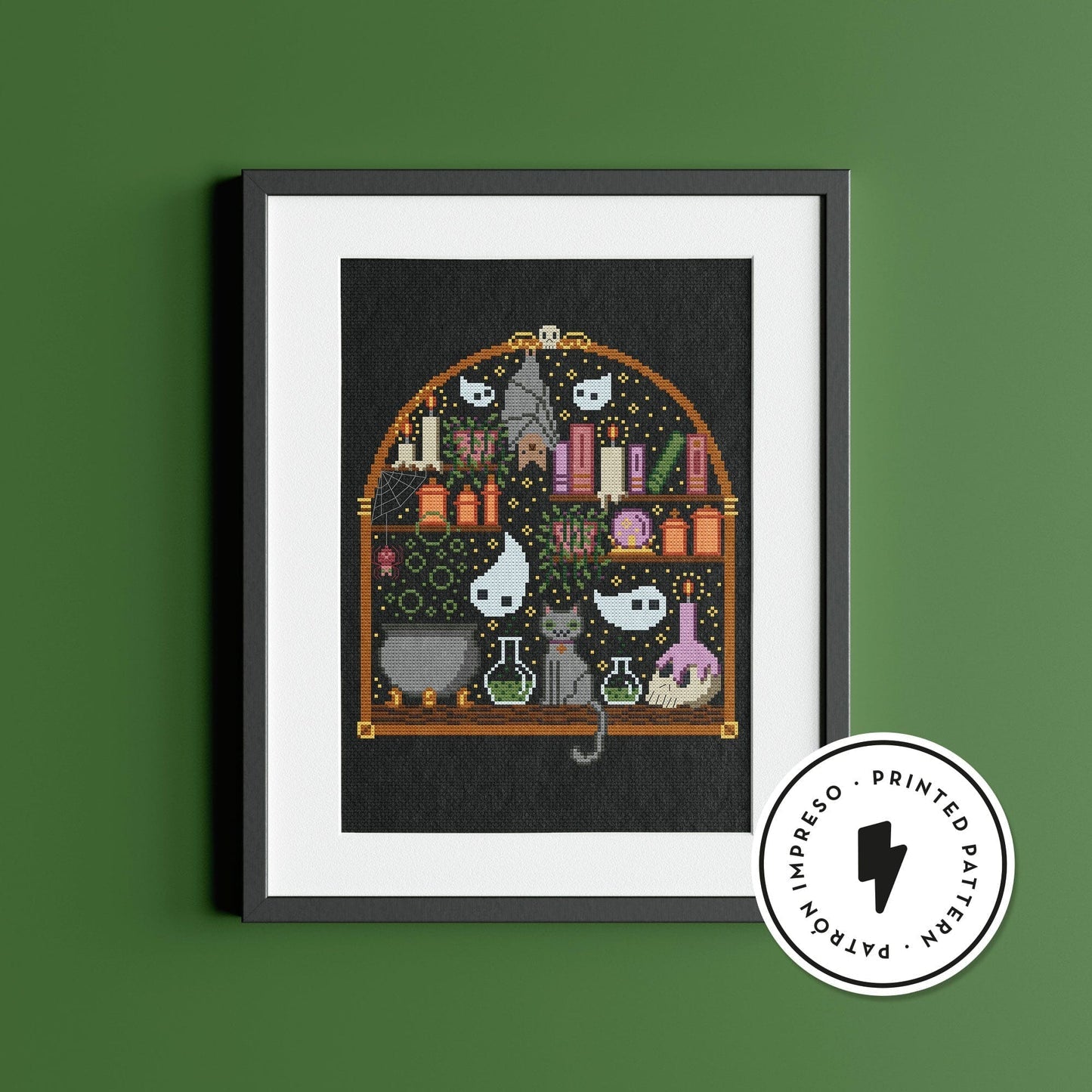 Witchy Desk - Una Buena Pieza - Cross Stitch Pattern