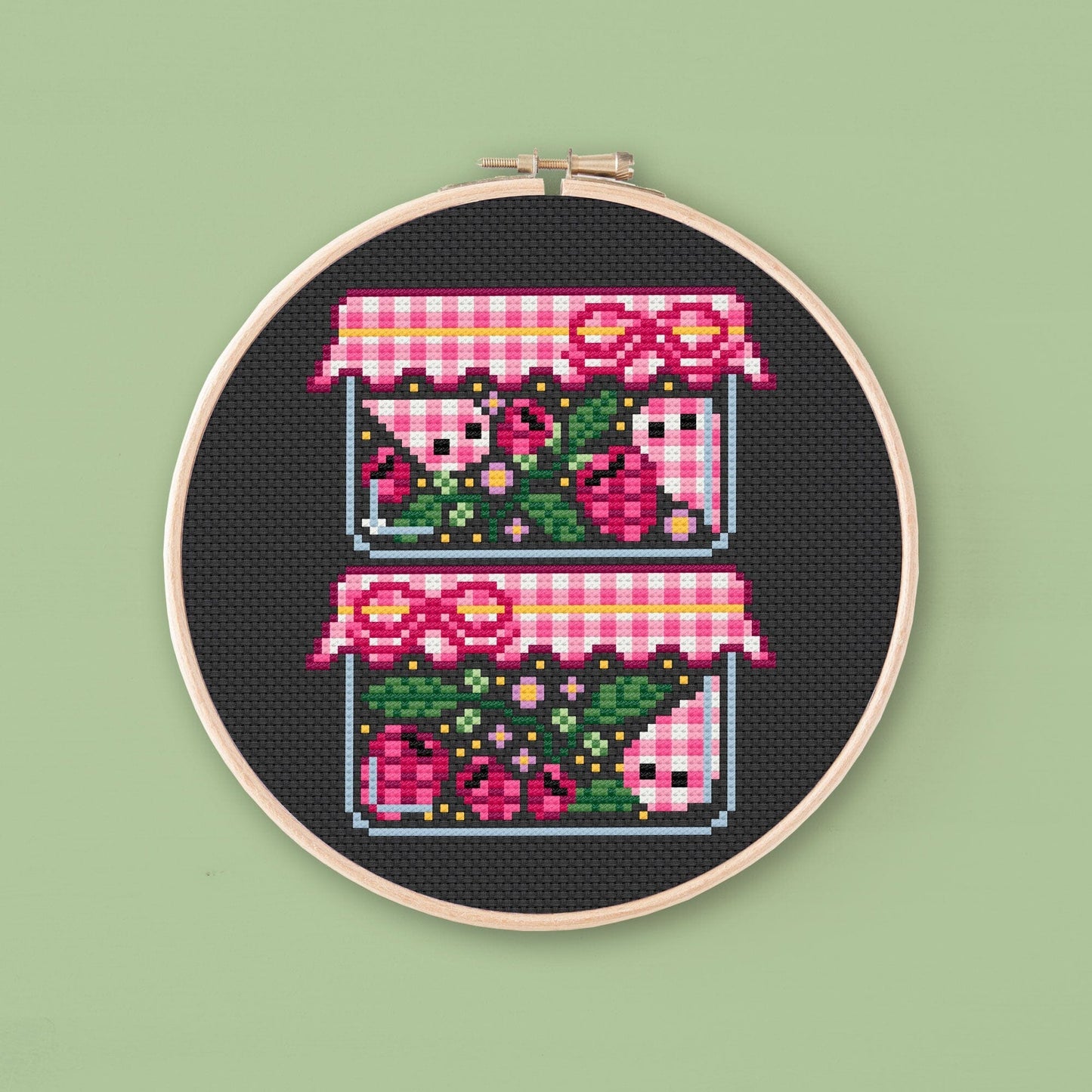 Enchanted Berries 2 - Raspberry - Una Buena Pieza - Cross Stitch Pattern