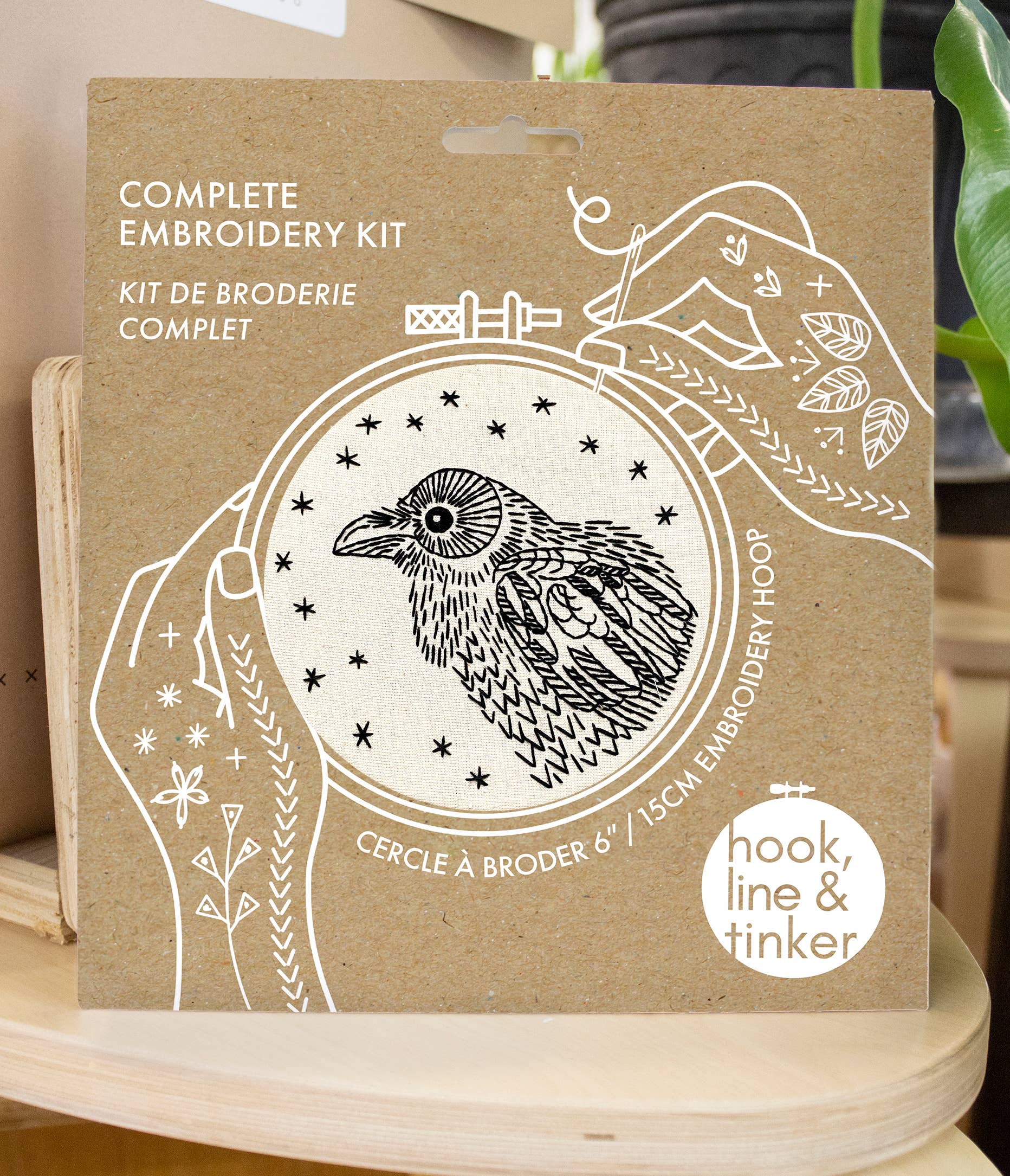 Nevermore Raven Embroidery Kit - Hook, Line, & Tinker