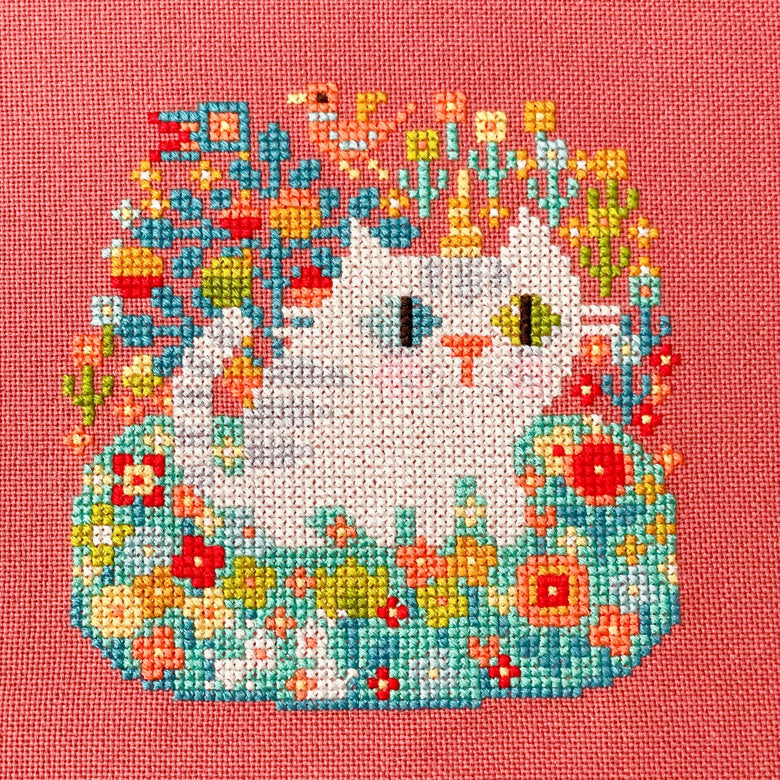 The Lady and the Caticorn - Barbara Ana Designs - Cross Stitch Pattern