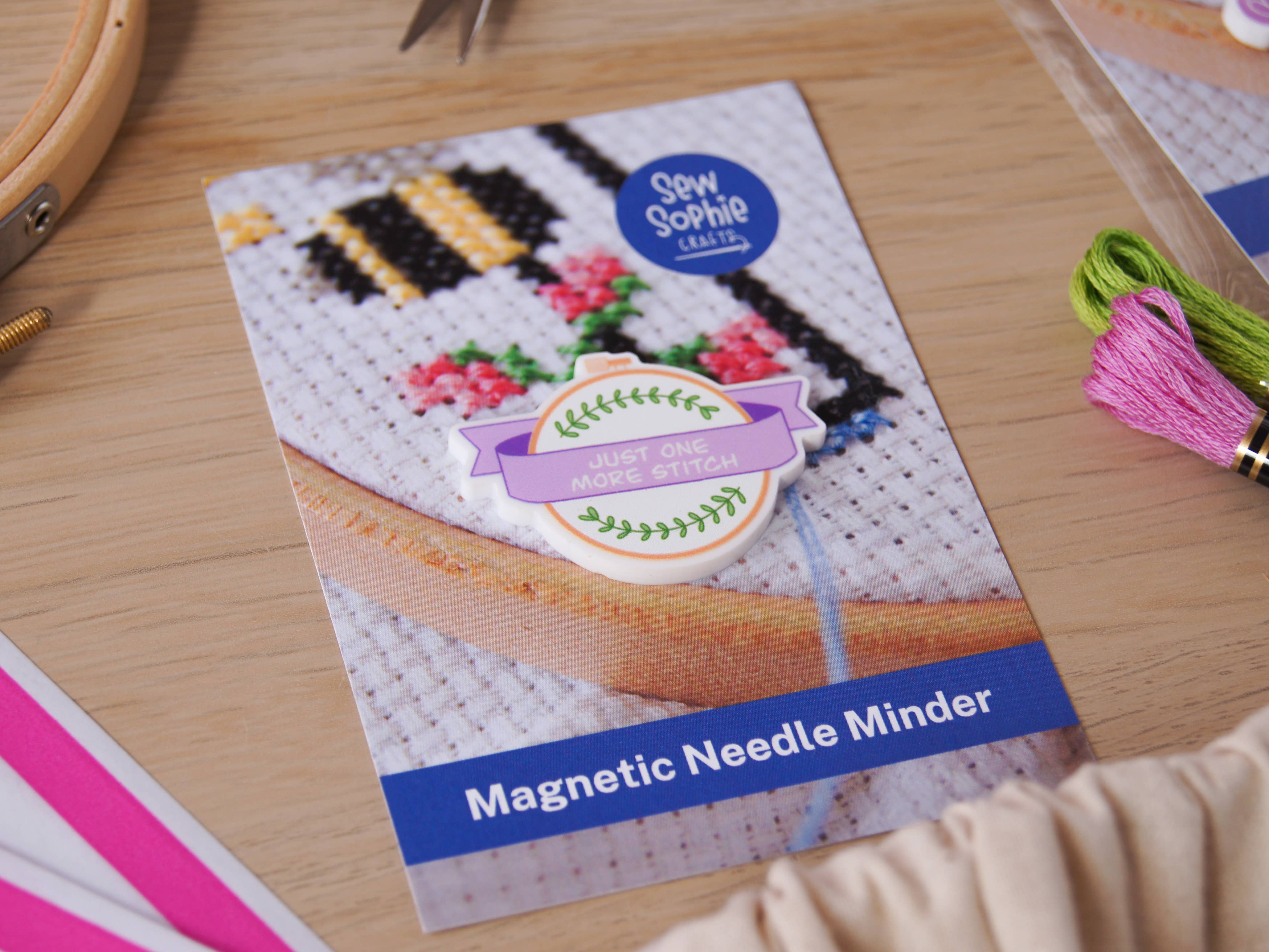 Just One More Stitch Magnetic Needle Minder - Sew Sophie Crafts
