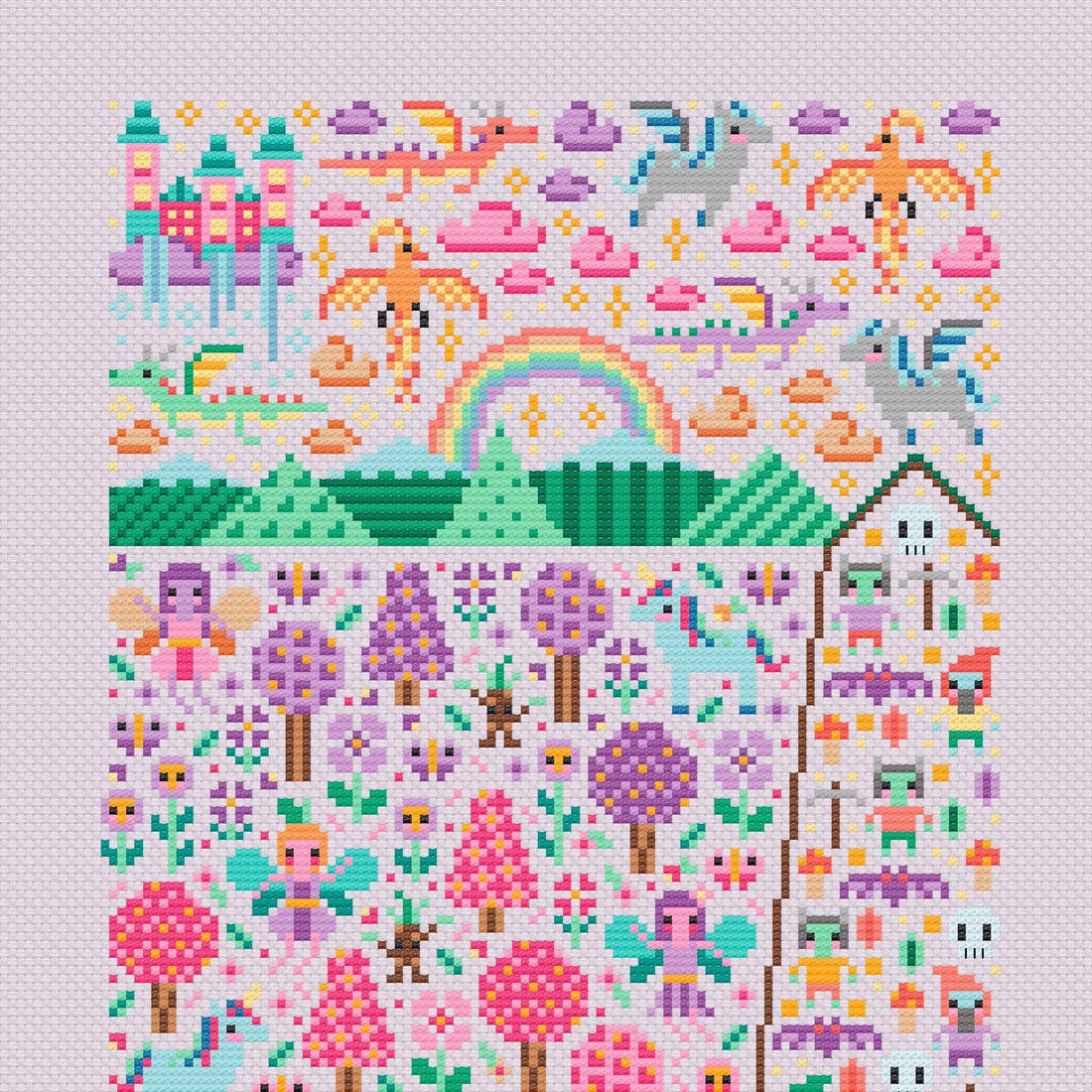 Fantasy Garden - Una Buena Pieza - Cross Stitch Pattern