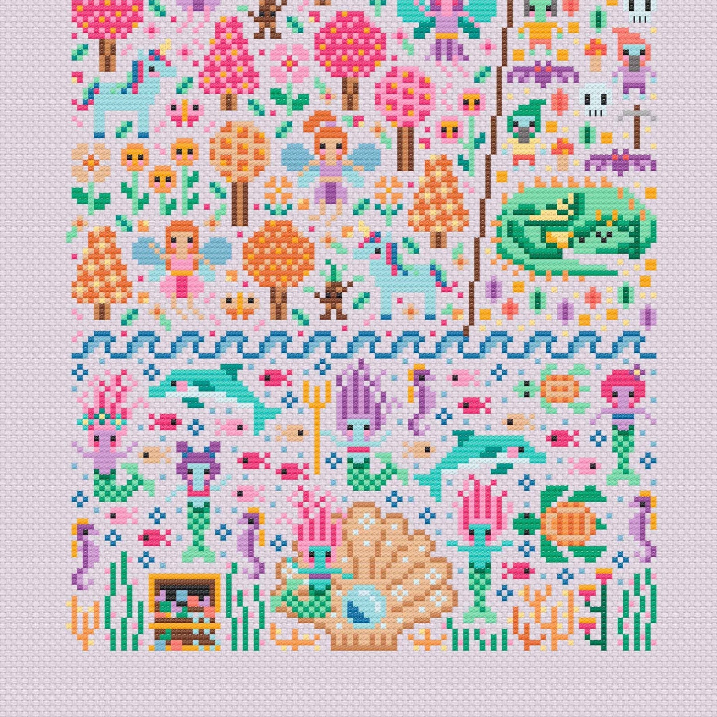 Fantasy Garden - Una Buena Pieza - Cross Stitch Pattern