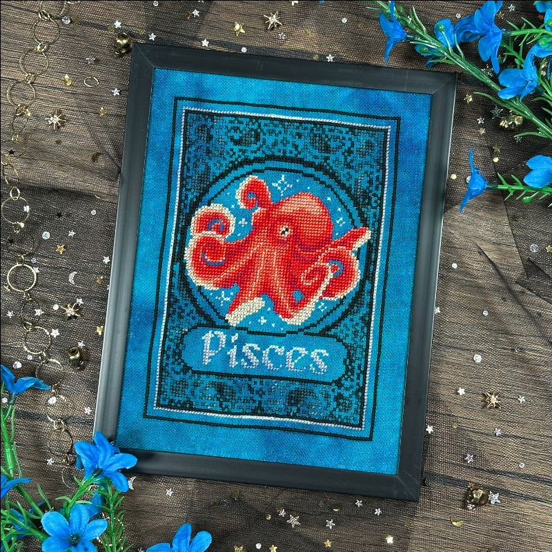 Zodiac Pisces - The Stitch Crypt - Cross Stitch Pattern [Needlework Marketplace 2025]