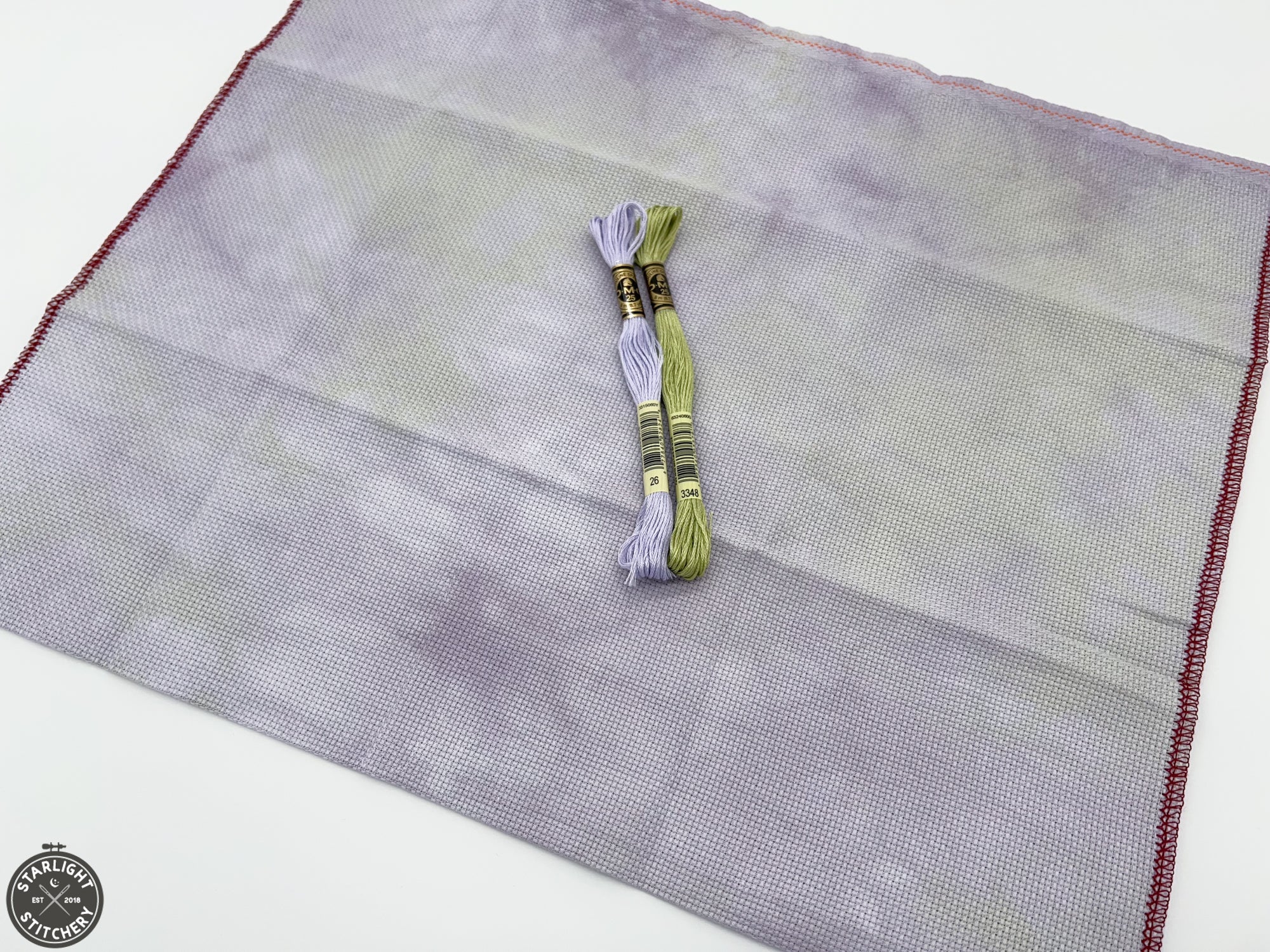 "Eerie" 14 ct Aida Forbidden Fiber Co. - Hand Dyed Cross Stitch Fabric