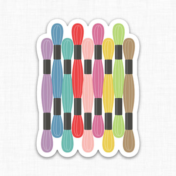 Floss Skeins Sticker - Stitched Modern