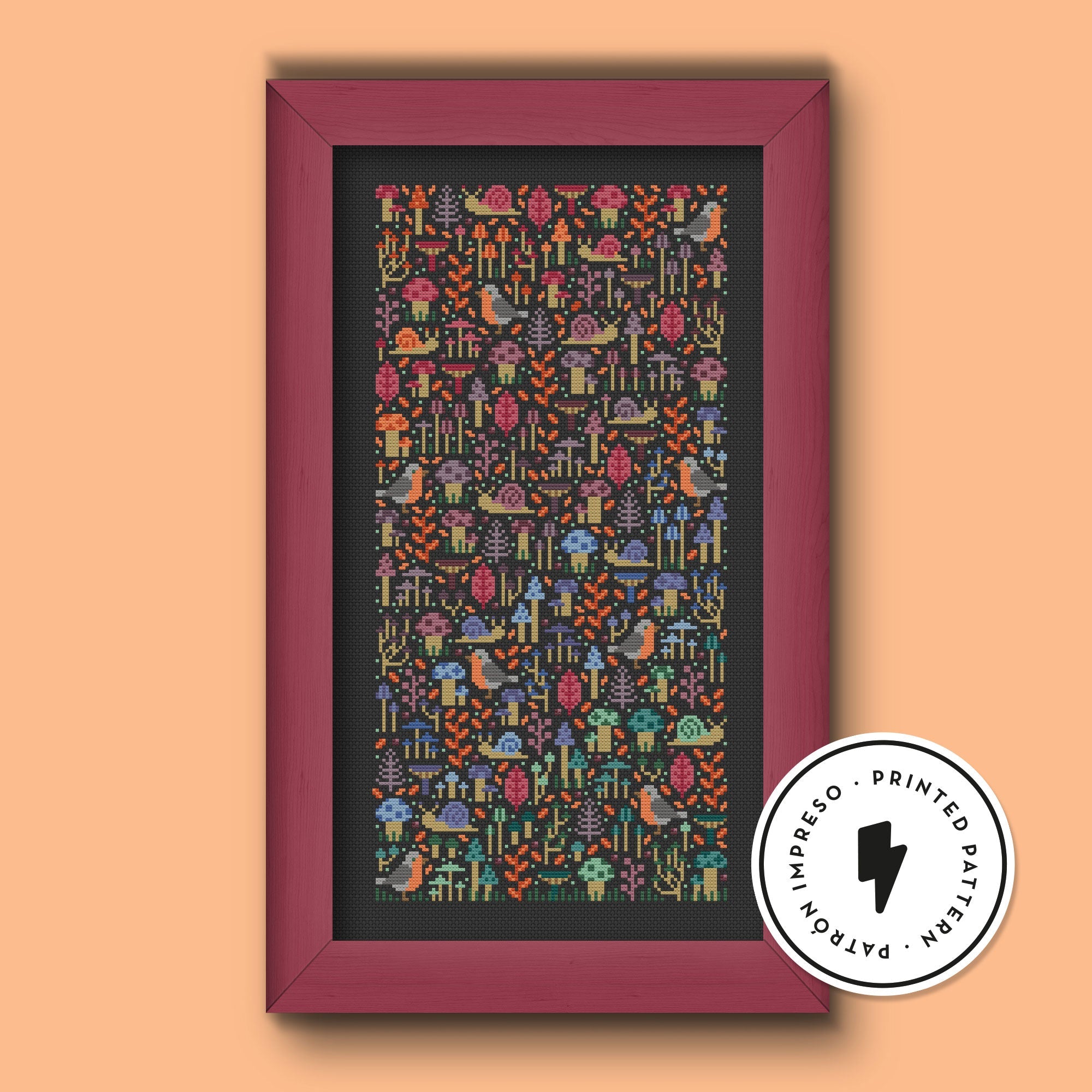 Fungi Garden - Una Buena Pieza - Cross Stitch Pattern