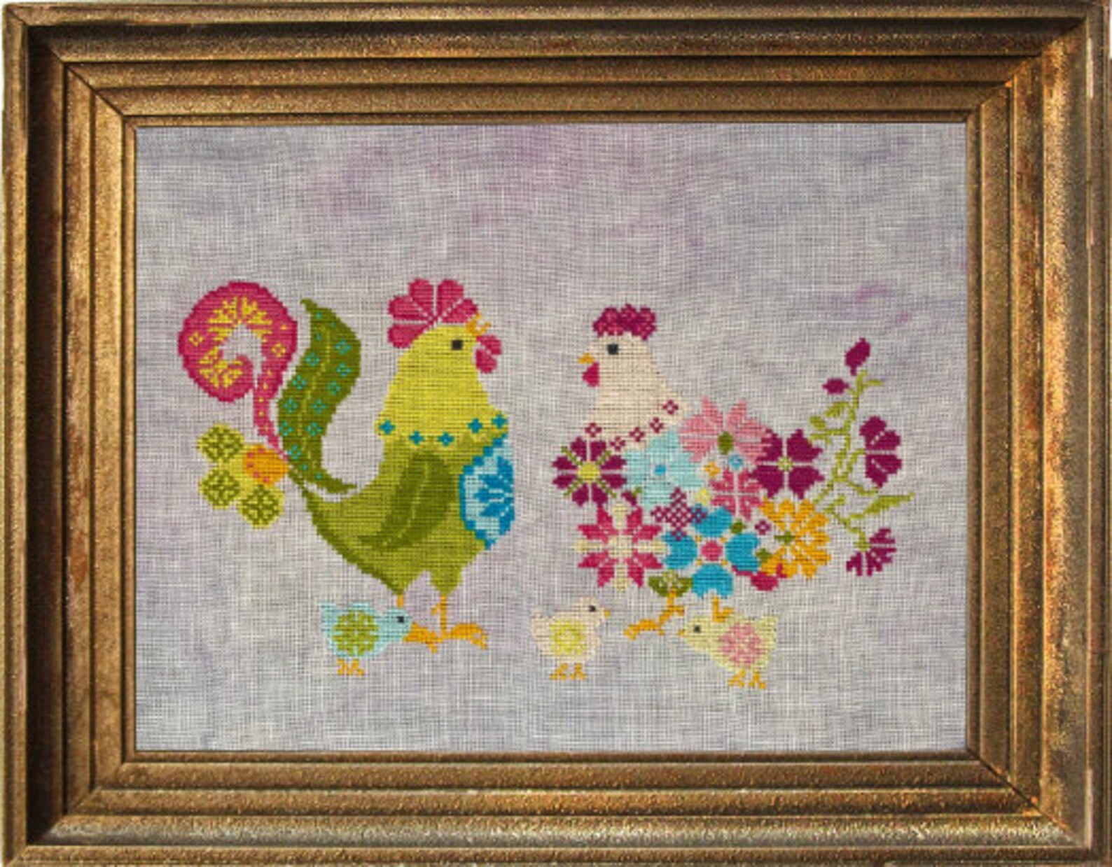 The Gallo Family (Folk Quaker Style) - AuryTM Designs - Cross Stitch Pattern