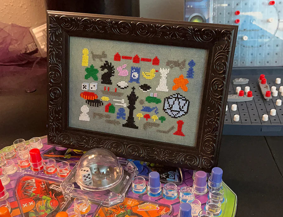 Game Night - Ink Circles - Cross Stitch Pattern