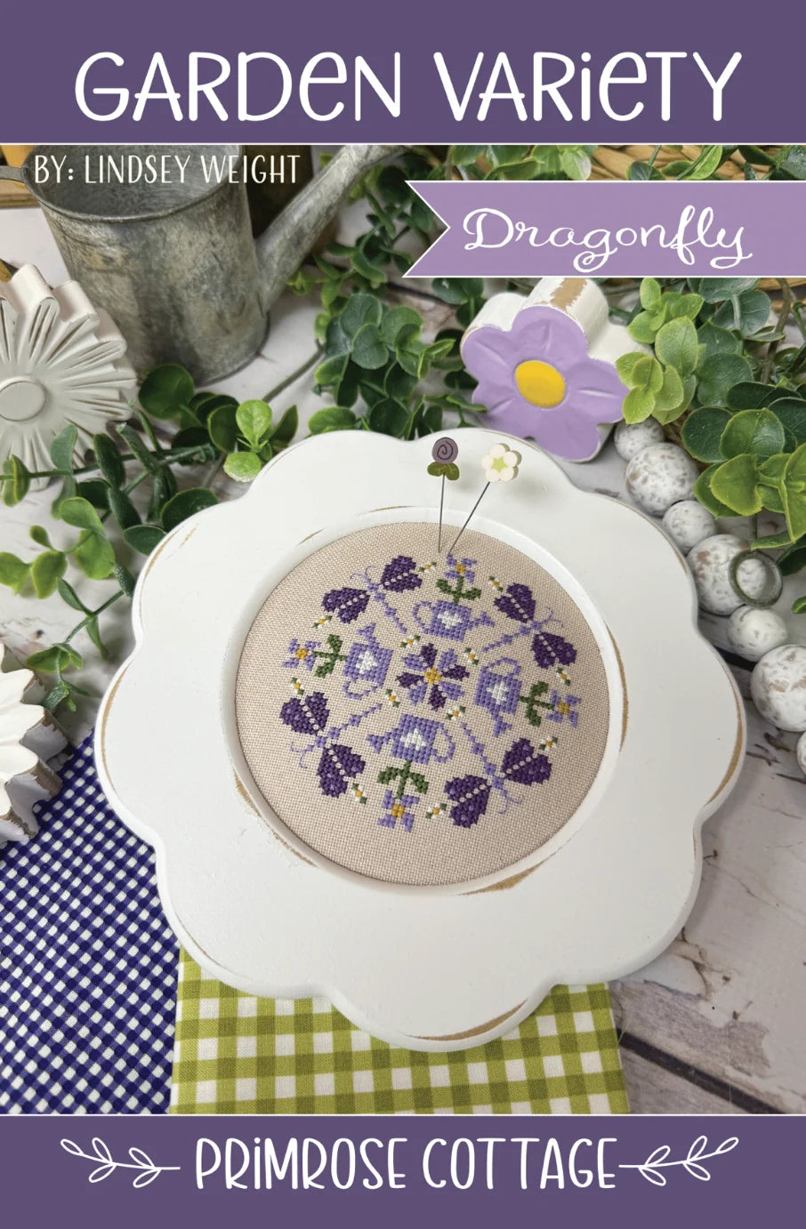 Garden Variety: Dragonfly - Primrose Cottage - Cross Stitch Pattern
