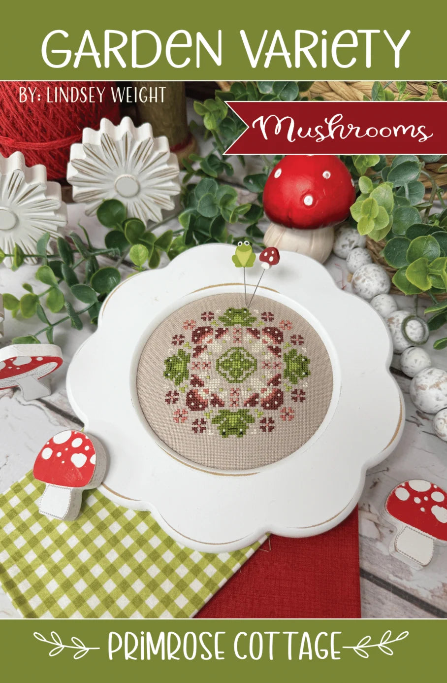 Garden Variety: Mushrooms - Primrose Cottage - Cross Stitch Pattern