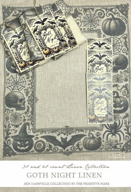 Goth Night 30 ct Linen - The Primitive Hare [Nashville 2025 Preorder)