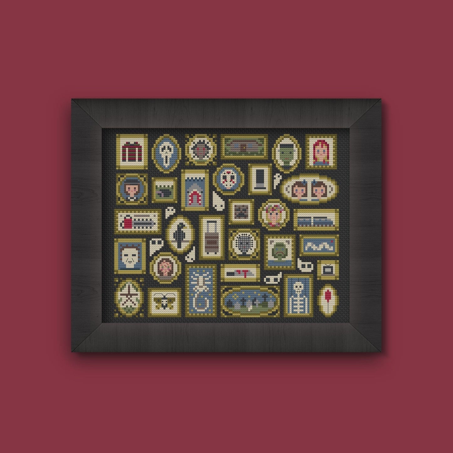 Horror Movie Museum 1 - Una Buena Pieza - Cross Stitch Pattern