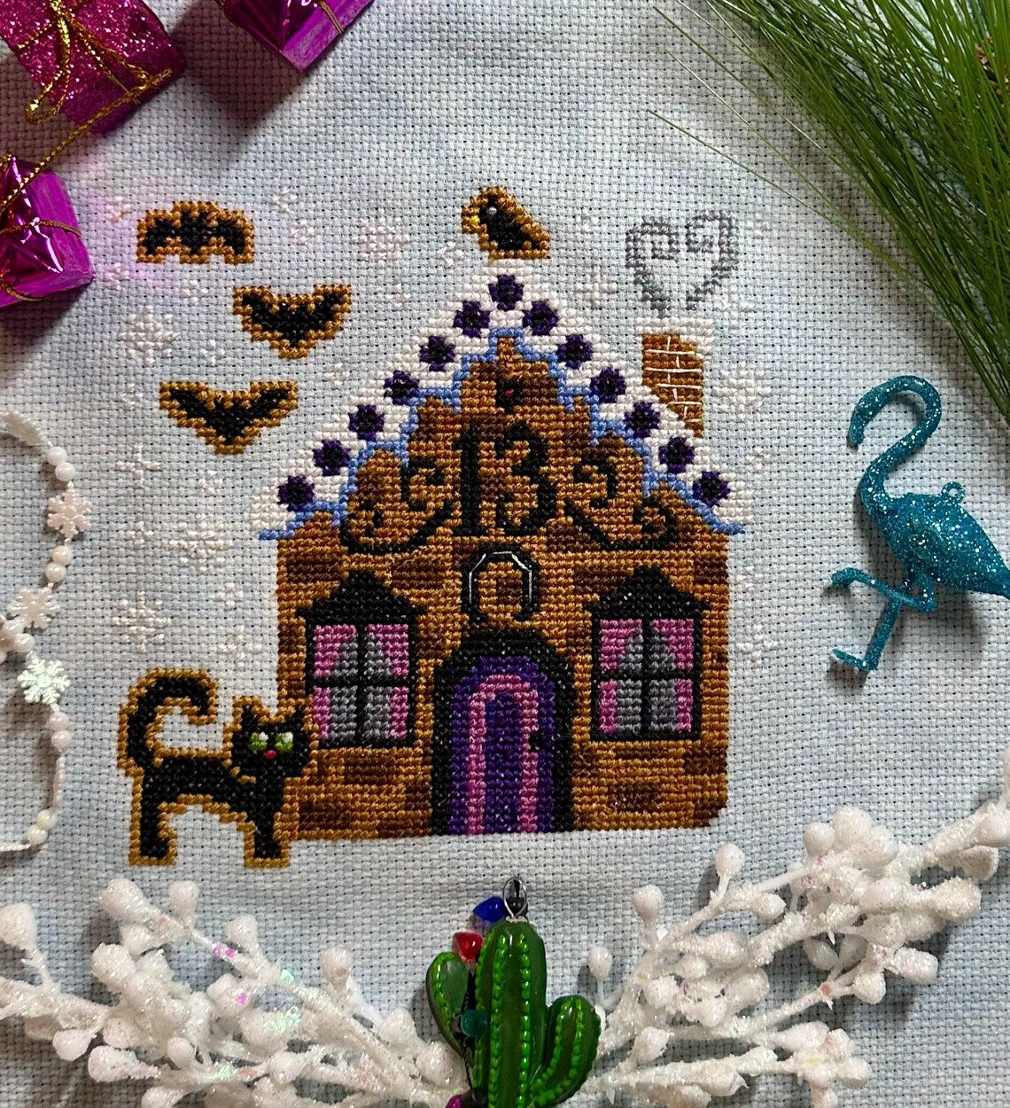 Merry Friday the 13th - Stay Platinum Stitchery - Cross Stitch Pattern