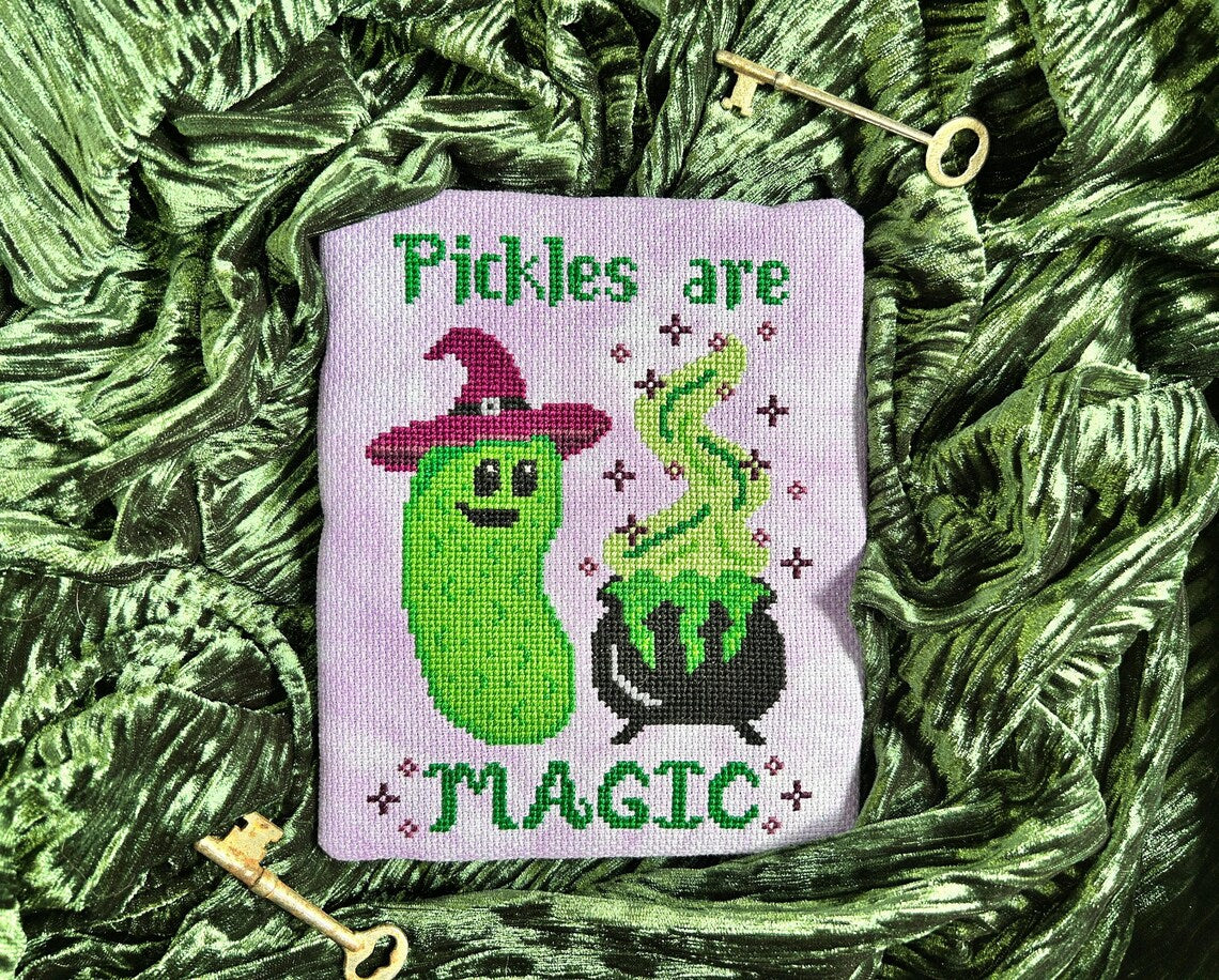 Pickles Are Magic - Stay Platinum Stitchery - Cross Stitch Pattern