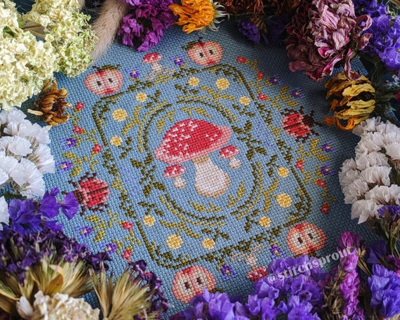 Mushroom Sampler - StitchSprout Cross Stitch - Cross Stitch Pattern