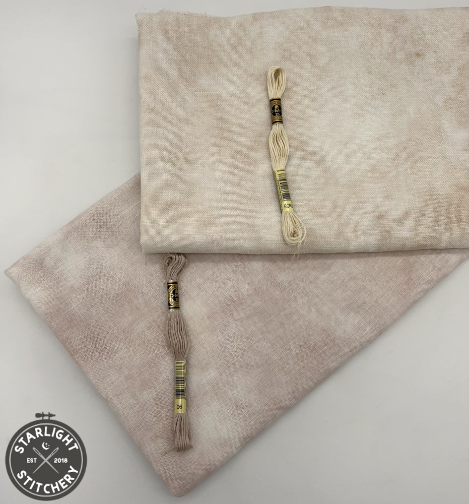 "Small Potatoes" Linen - Lapin Loops - Hand Dyed Cross Stitch Fabric