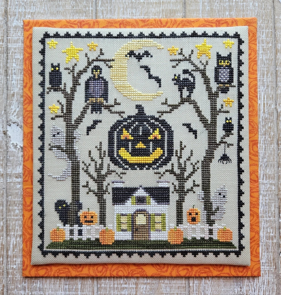 Little House in the Haunted Woods - Waxing Moon Designs - Cross Stitch Pattern