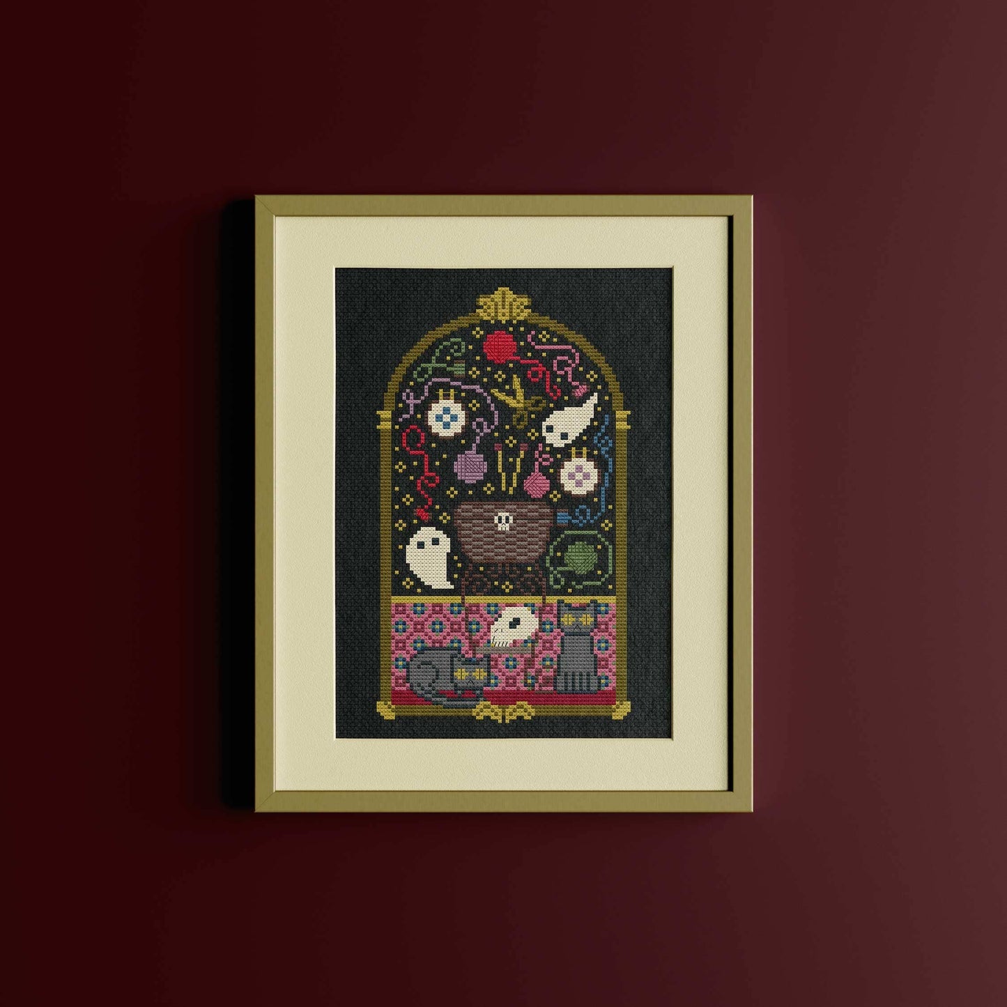 Haunted Manor 2 - Sewing Basket - Una Buena Pieza - Cross Stitch Pattern