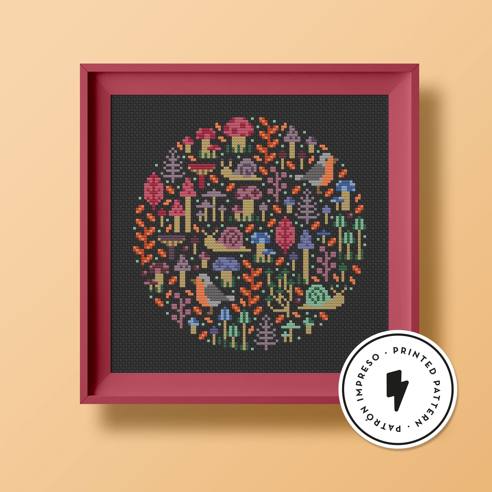 Mini Fungi Garden - Una Buena Pieza - Cross Stitch Pattern