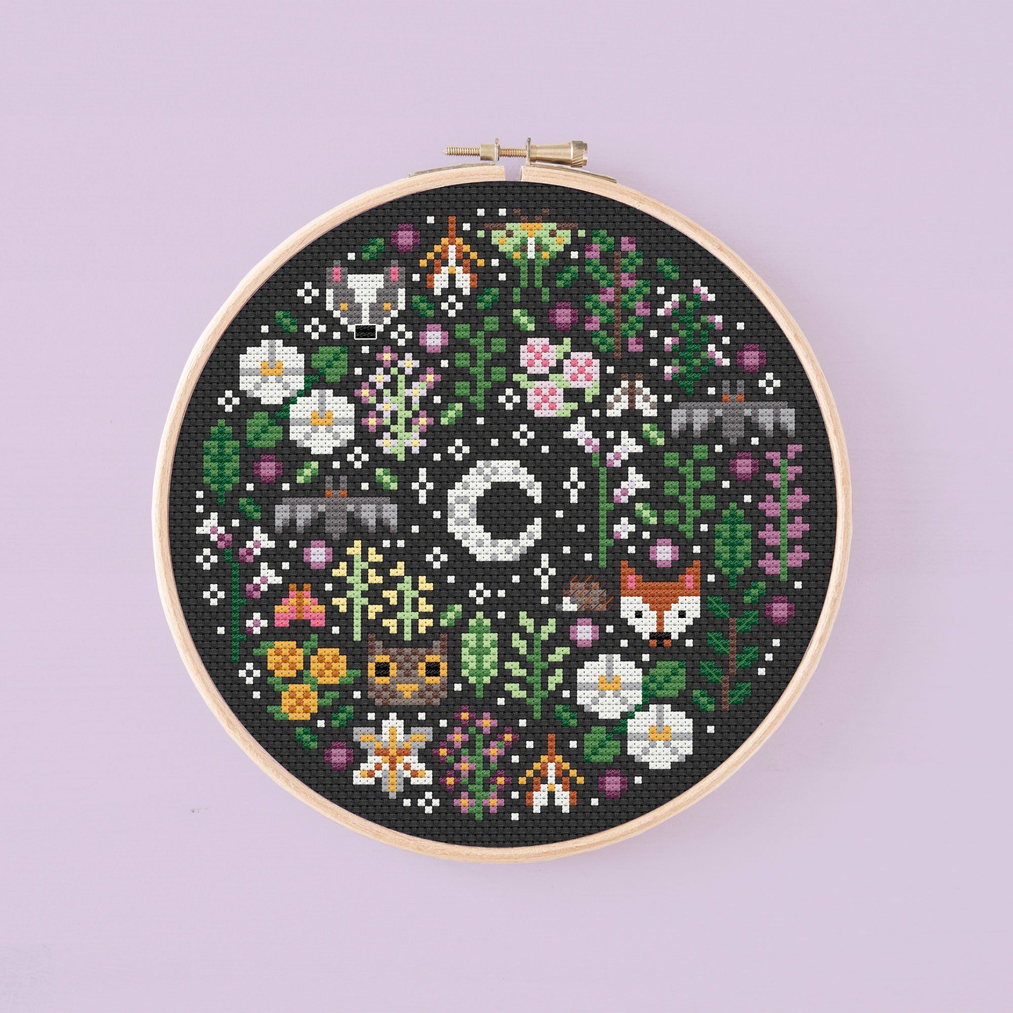 Mini Night Garden - Una Buena Pieza - Cross Stitch Pattern