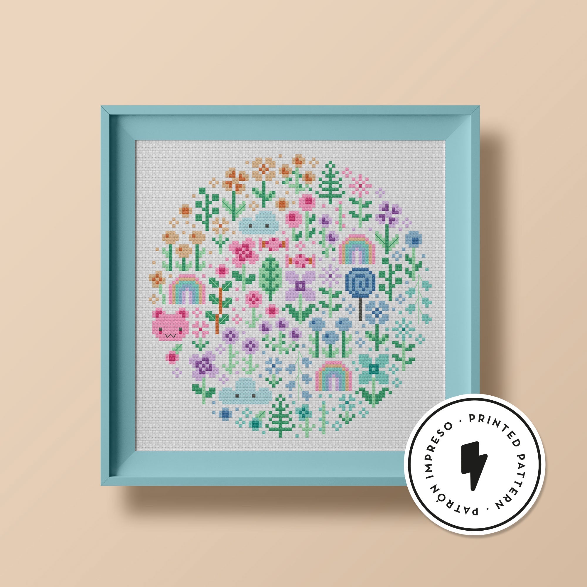Mini Pastel Garden - Una Buena Pieza - Cross Stitch Pattern